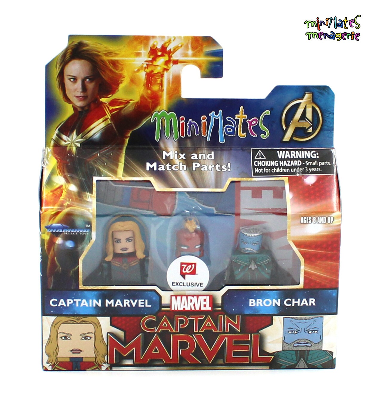 Marvel Minimates Walgreens Captain Marvel Movie Captain Marvel & Bron Char