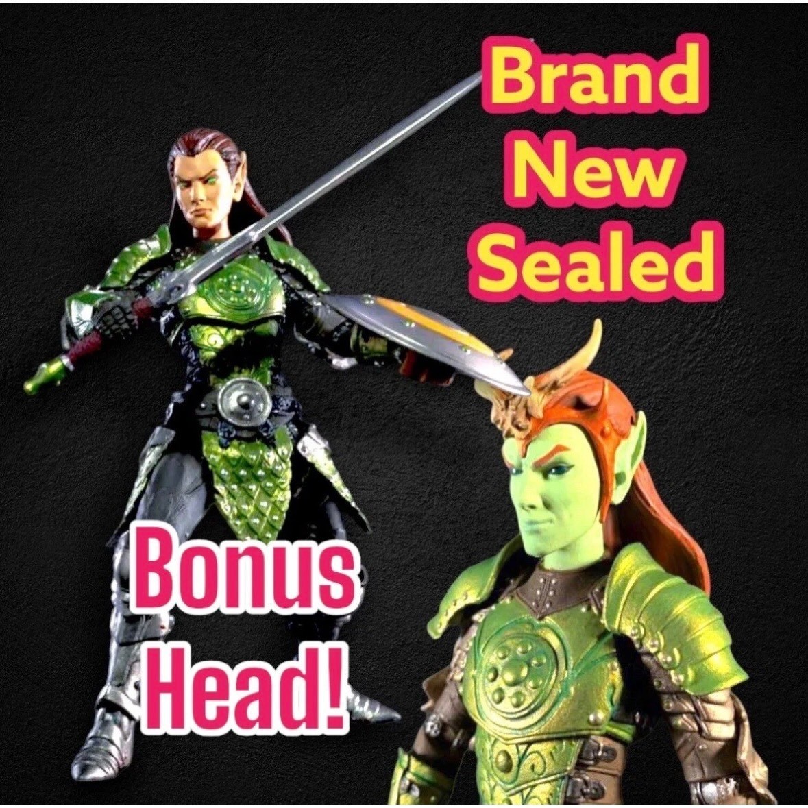 Mythic Legions Tactics War Aetherblade Male Elf Deluxe Legion Builder Bonus Head
