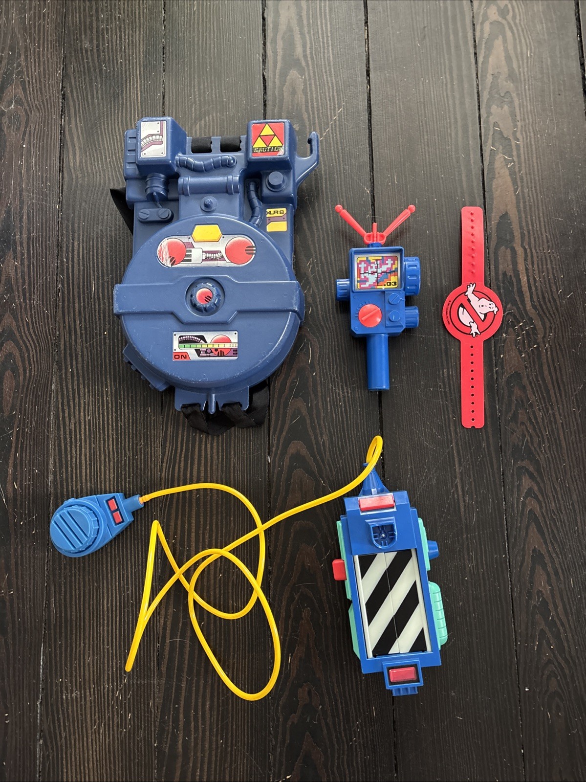 Vtg The Real Ghostbusters Proton Pack Blaster & Ghost Trap PKE Kenner 1984 VGUC