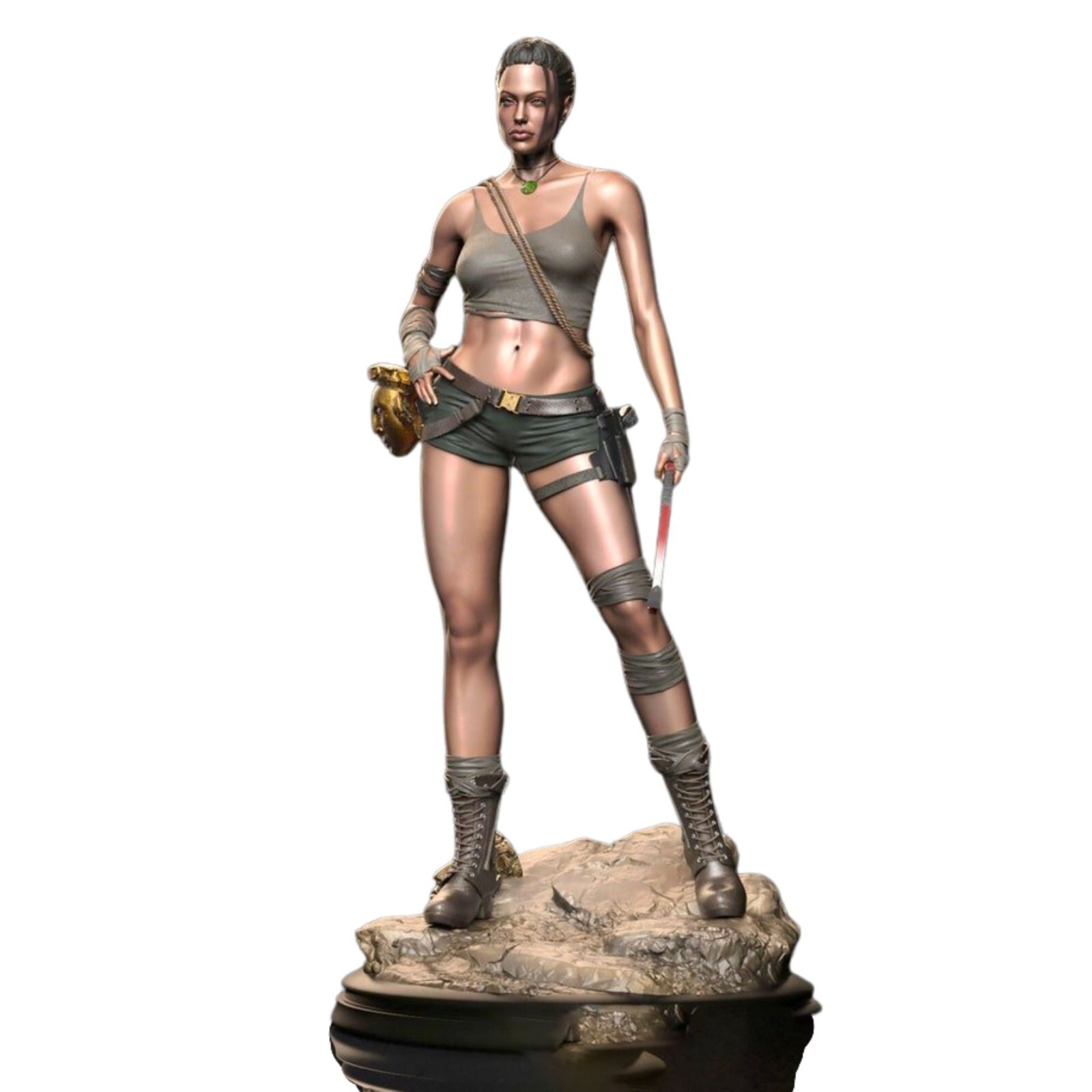 Angelina Lara Croft 3d Digital Model,STL 3D Model File, 3d print file