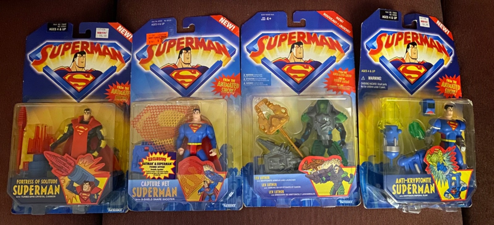 Kenner Superman Animated Show Action Figure Lot Capture Net Superman included
