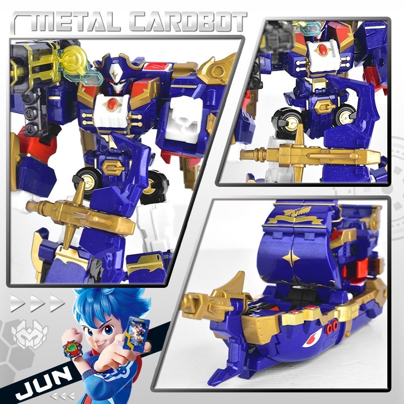 Metal Cardbot 8.5&Prime; Black Hook Action Figure Pirate Ship Robot No Box