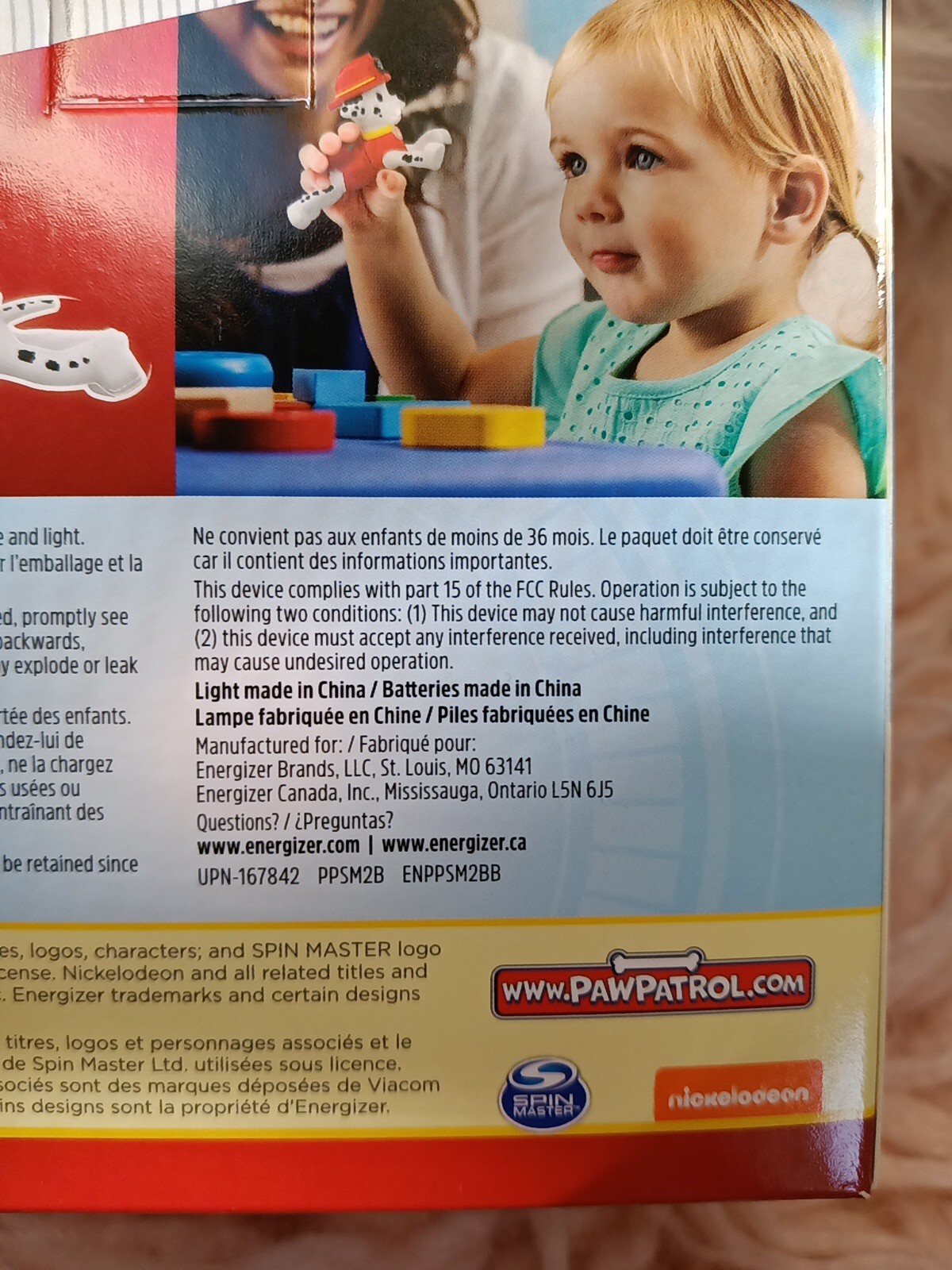 Energizer Paw Patrol Marshall Flashlight new in box Recommended 3+ Age Group