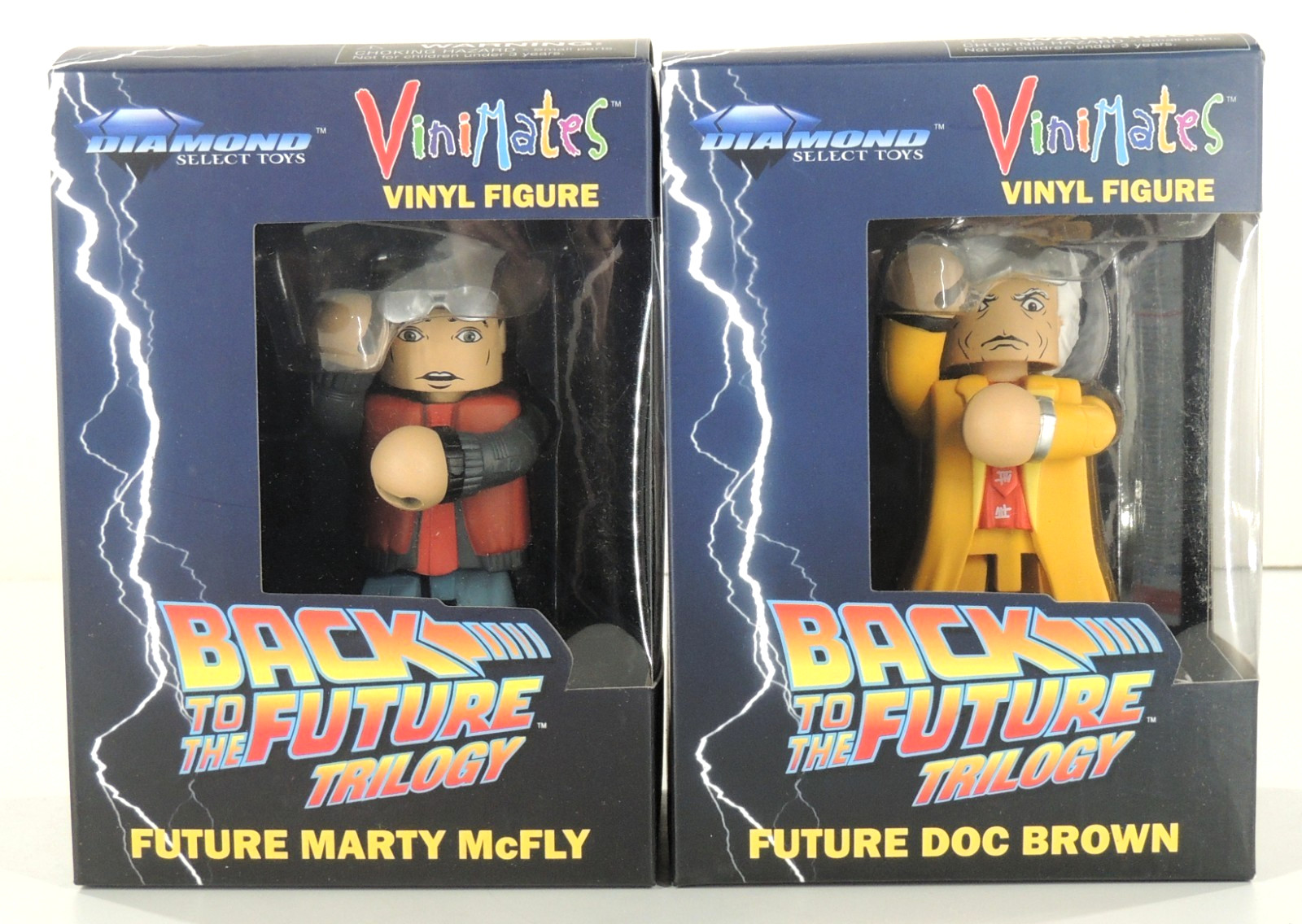 Future Doc Brown & Future Marty McFly Back to the Future Vinimates 2017 SEALED