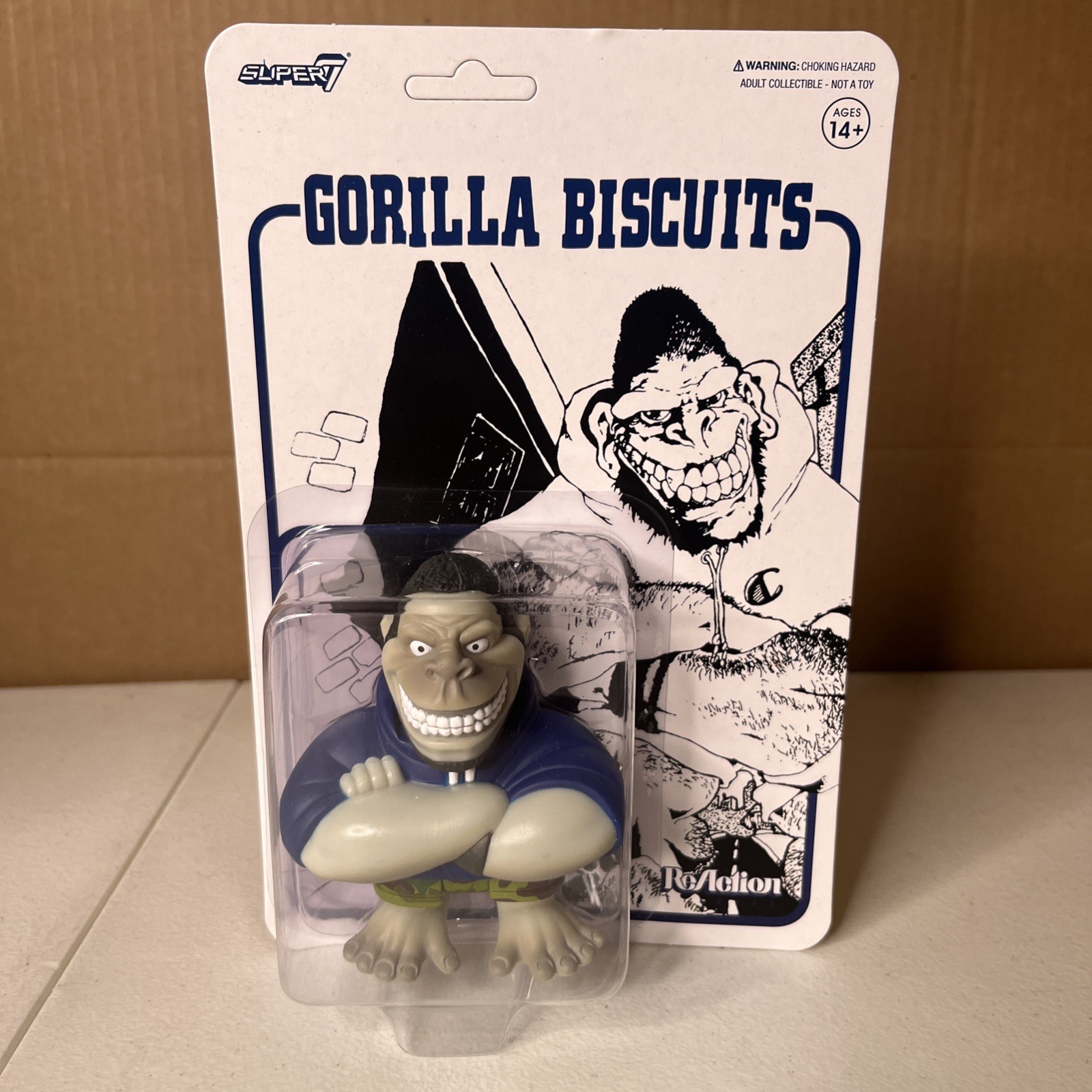 Super7 ReAction Gorilla Biscuits reaction figure camo short nyhc sxe