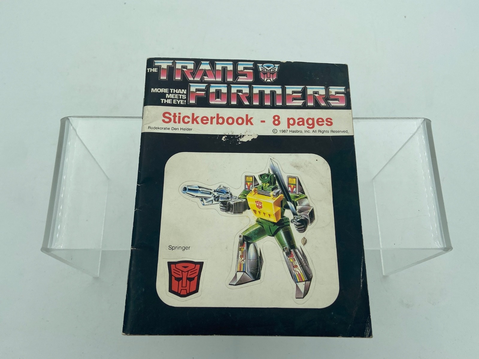 Transformers G1 1987 vintage used colour sticker book hasbro