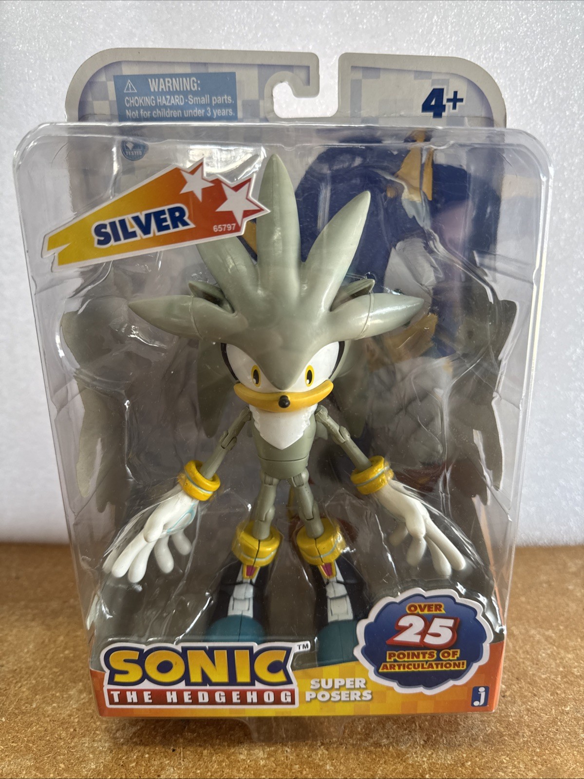 New and Sealed Jazwares Silver The Hedgehog Super Poser Action Figure