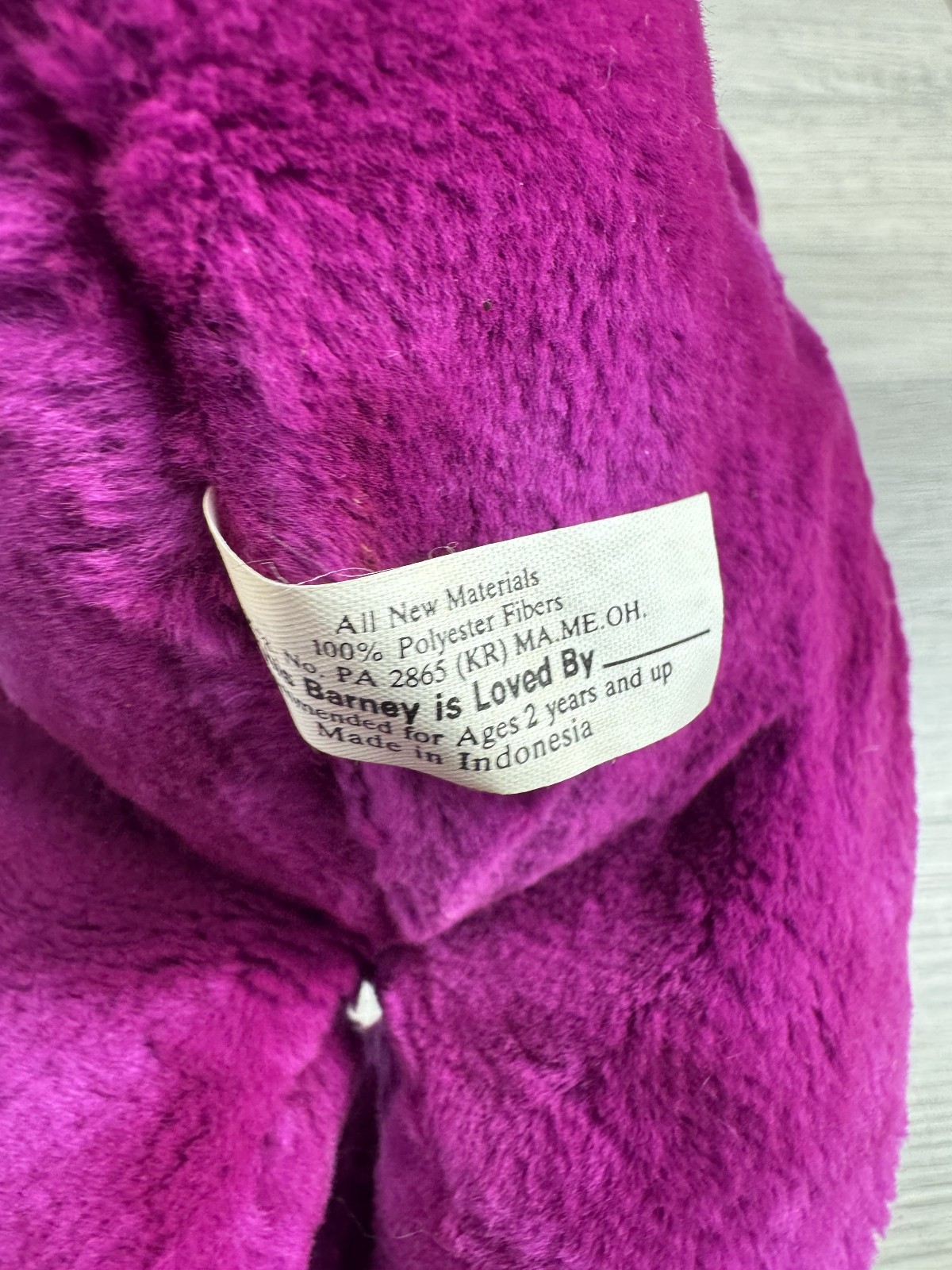 Barney Plush Vintage The Lyons Group 1992 Stuffed Purple Dinosaur Toy Doll 11”