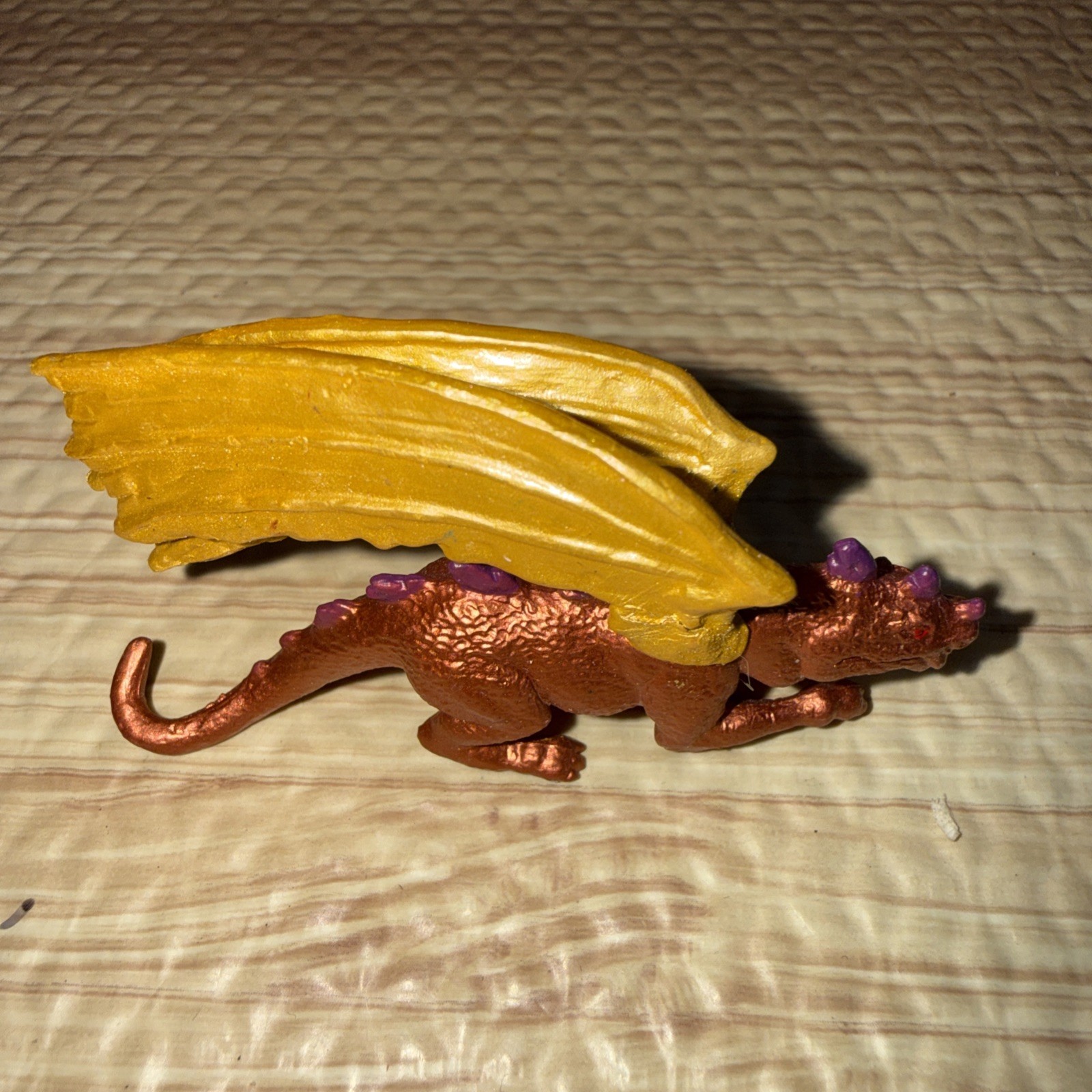 Safari Ltd Rahu Brown Copper Dragon with Gold Wings Miniature