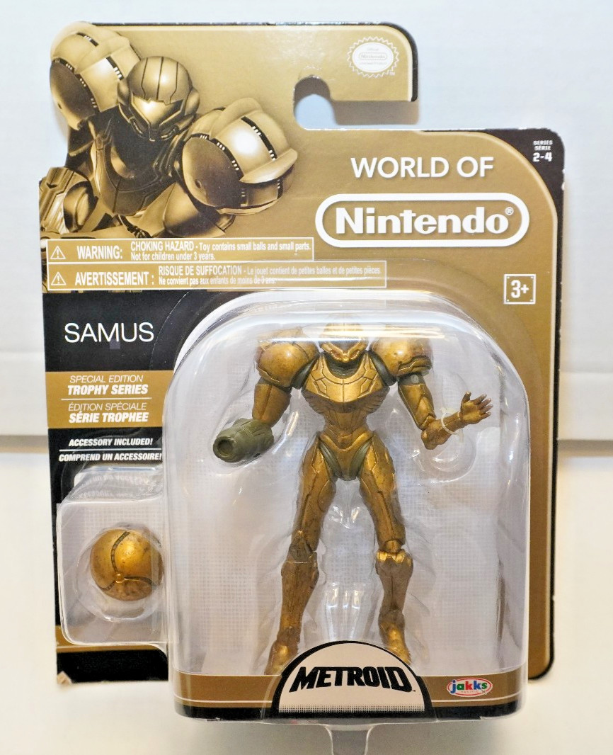 2016 World of Nintendo TROPHY SAMUS ARAN 4&Prime; Figure Series 2-4 Jakks Pacific NEW!