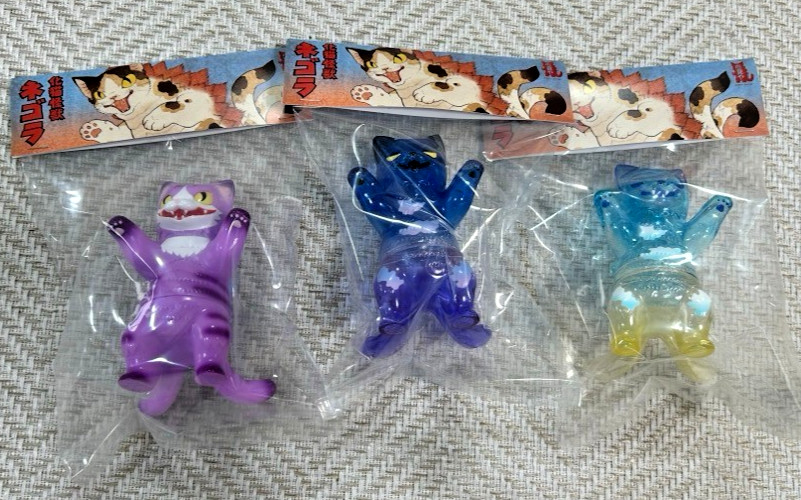 KONATSUYA Sofubi Figure Negora Yoi / Hakuchu / Cheshire Cat Set Official 2026
