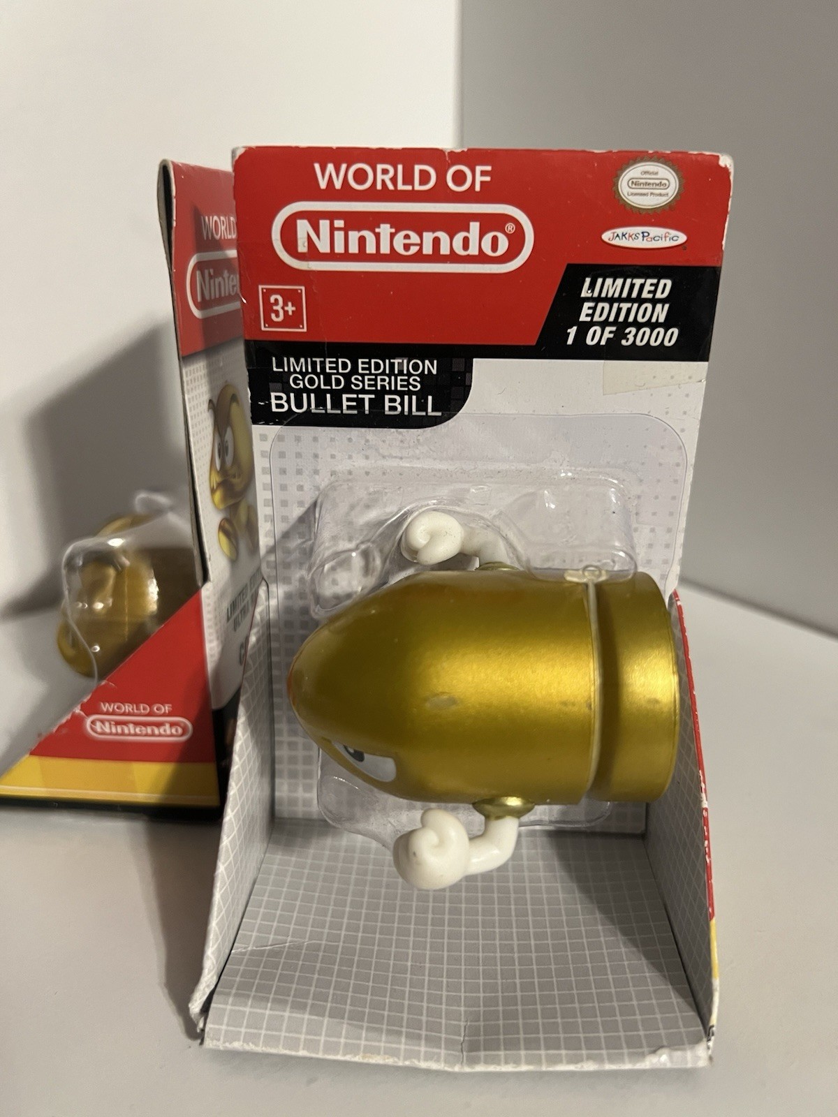 Super Mario Jakks World of Nintendo Gold Goomba Bullet Bill 2.5 Figures Lot