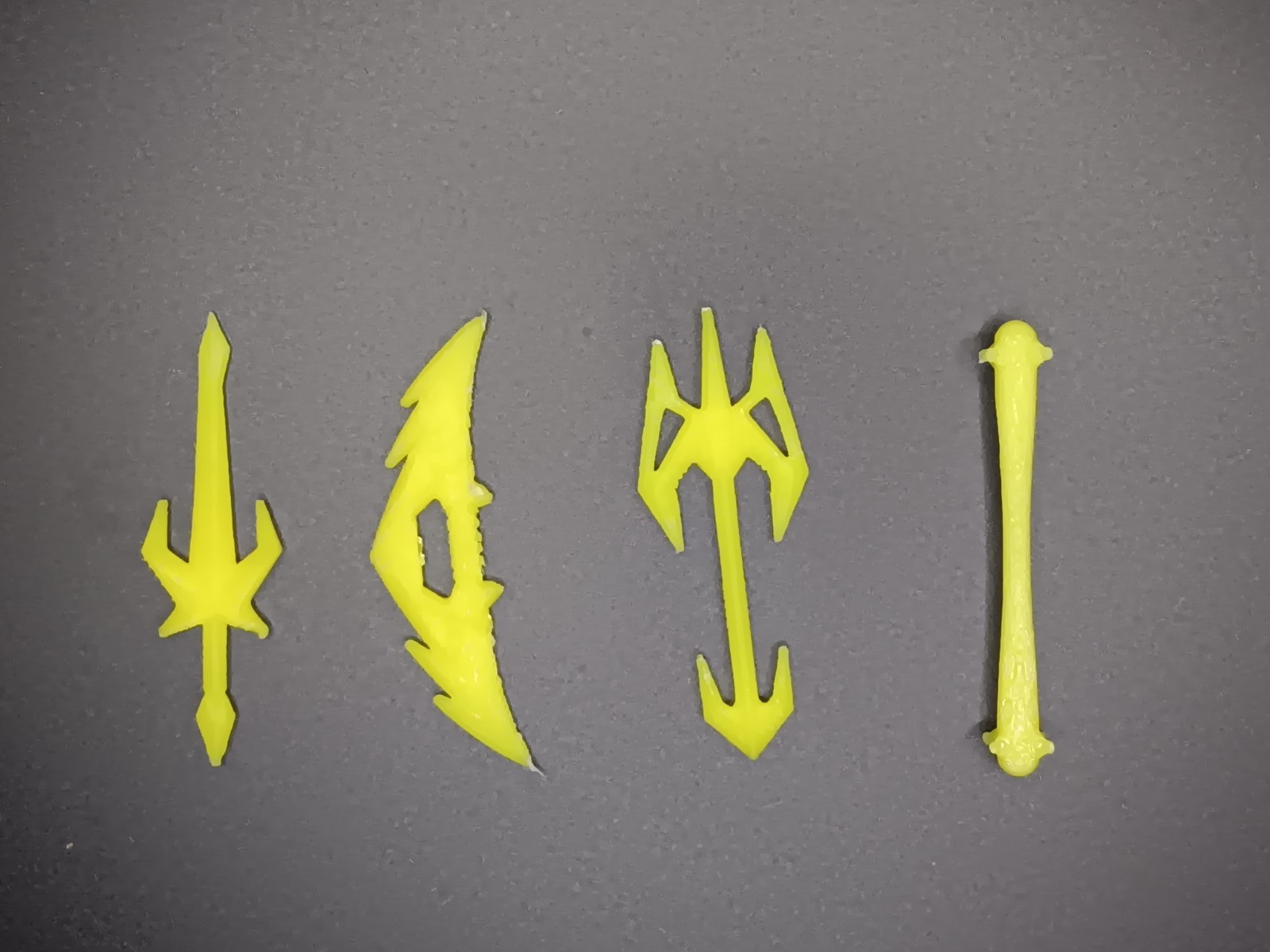 Glow in the dark custom repro weapons lot Battle Beasts 1 2 3 4 Lion Deer Tiger