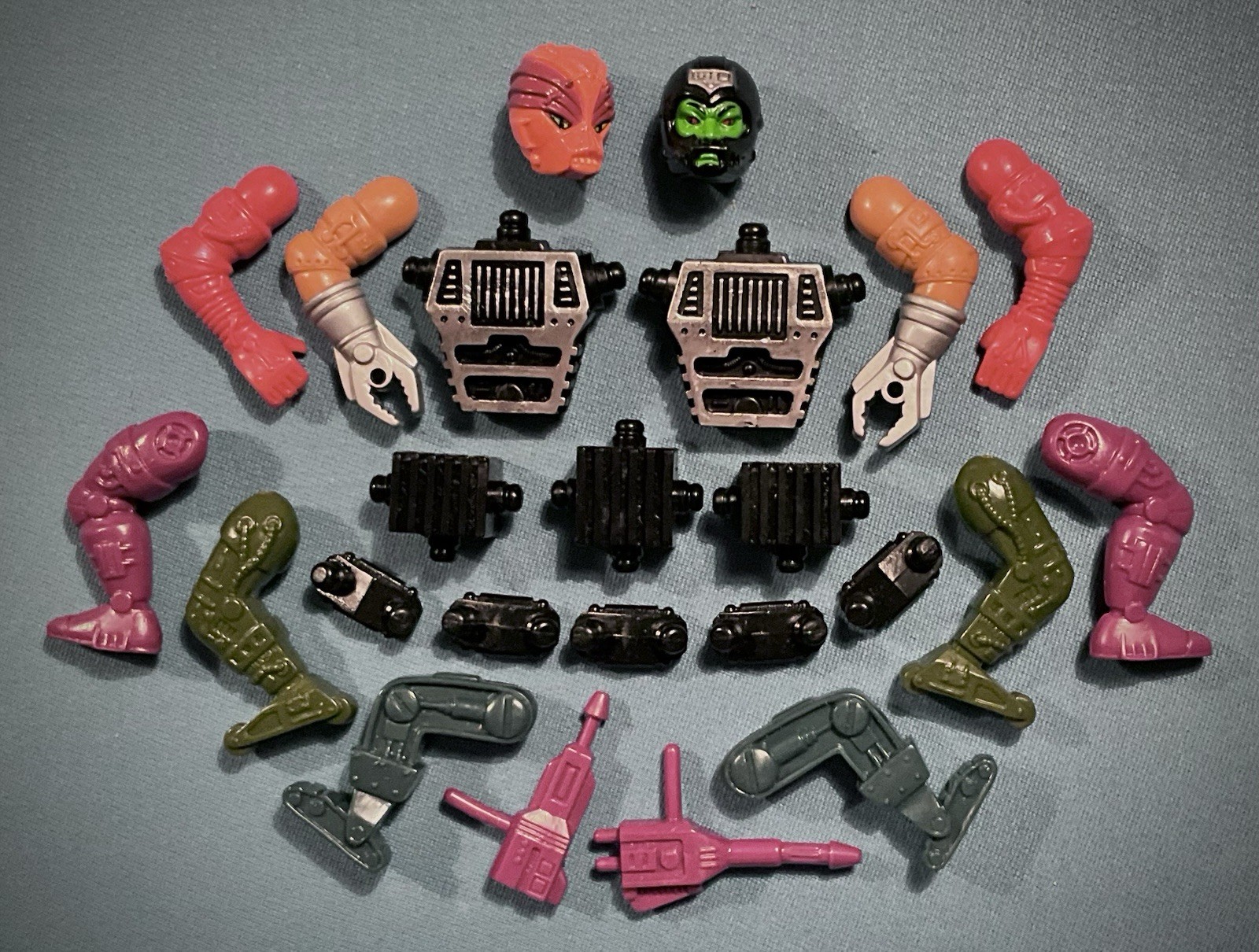 Vintage 1984/1985 Multi-Bot & Modulok MOTU Action Figures, Complete !!