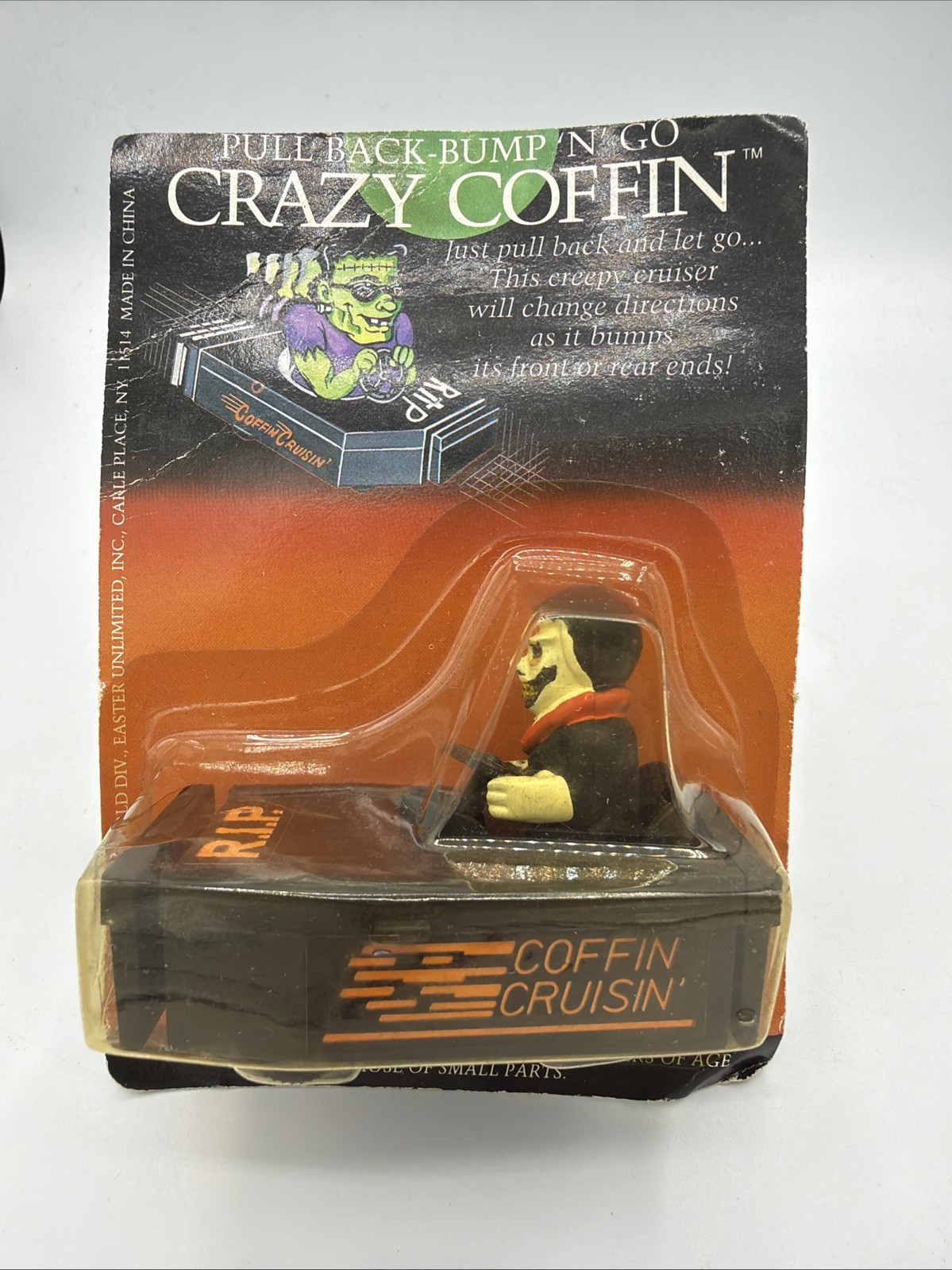 Very Rare Vintage Pull Back-Bump N Go Crazy Coffin Easter Unlimited New In Box
