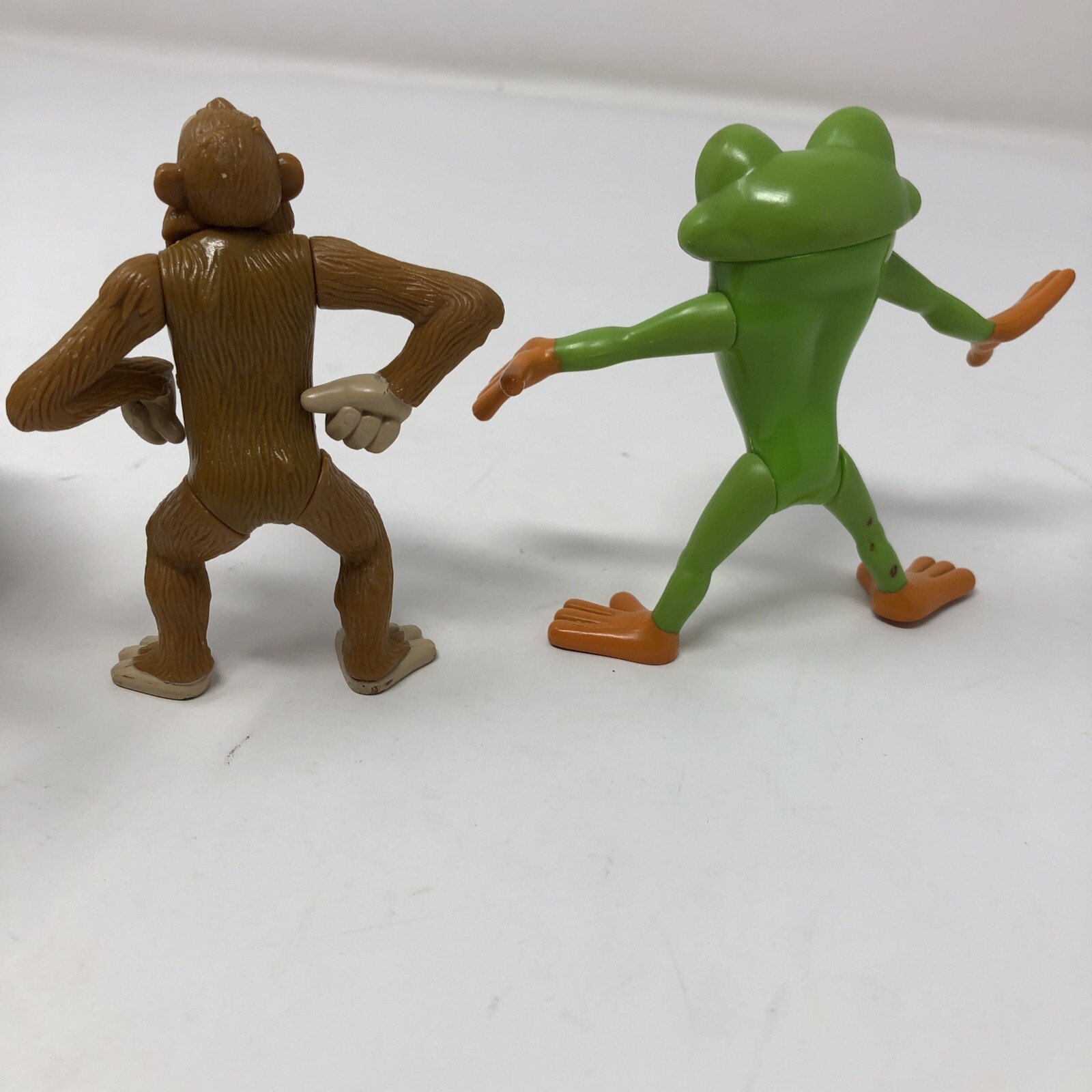(3) 2000 RFC Rainforest CafeTree Frog Ape Monkey Poseable Figure Vintage Y2K Toy