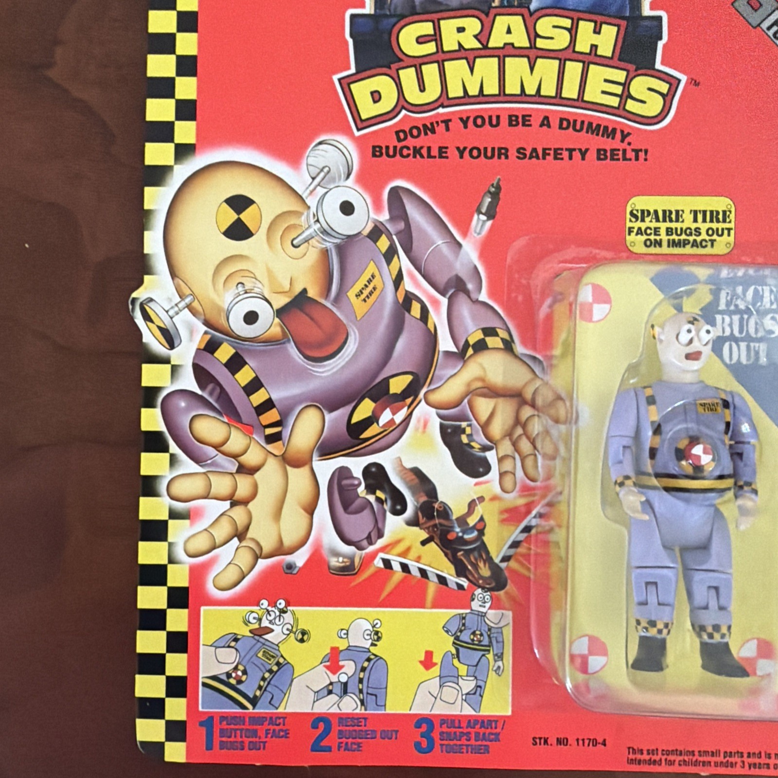 SEALED Crash Test Dummies MOC Figure Spare Tire Tyco 1991 New Vintage