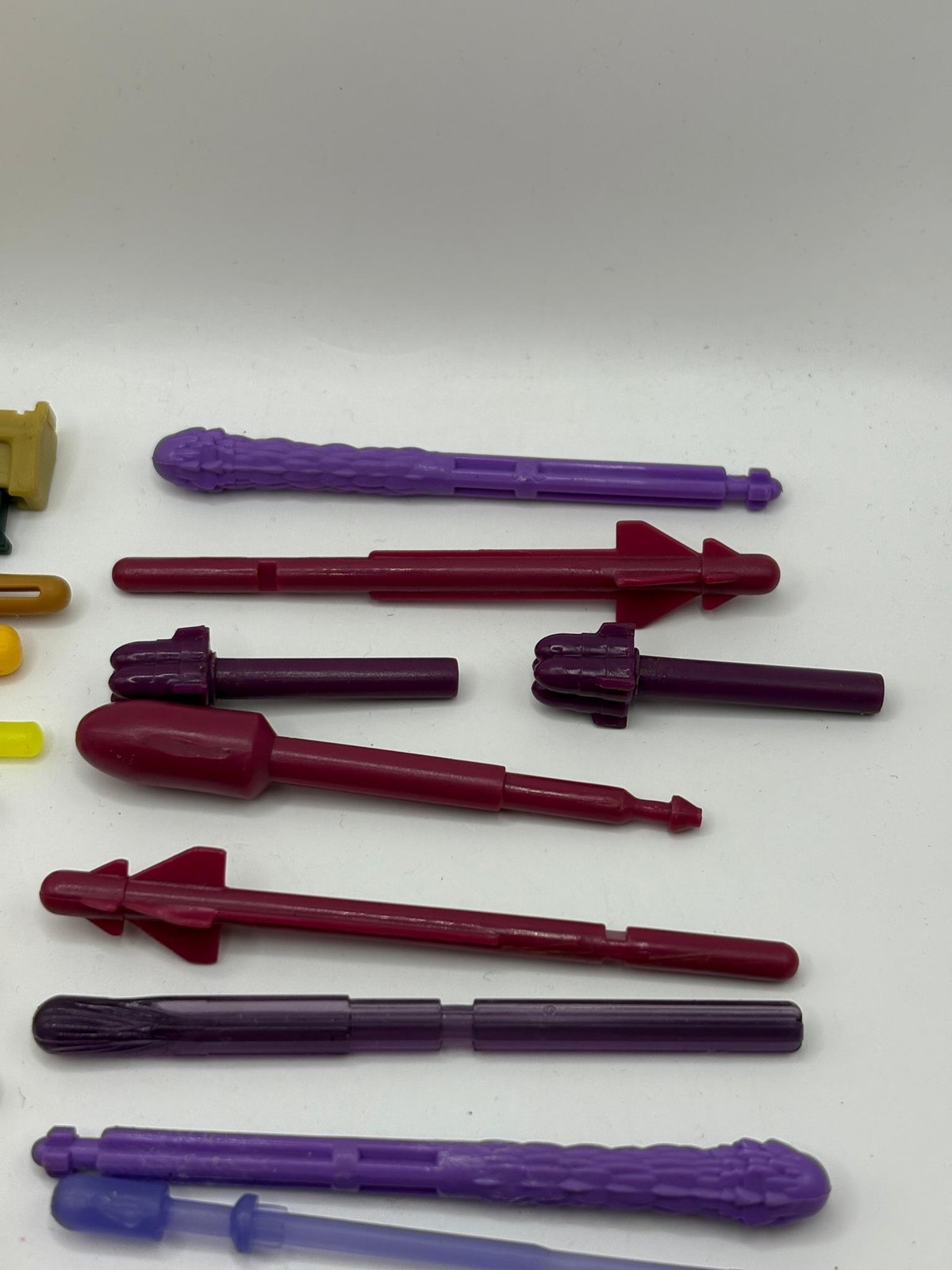 Assorted Branded Action Figure Missile Piece / Accessory Pink Yellow Purple Lot