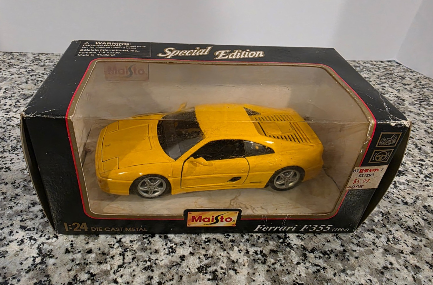 Ferrari F355 1994 Yellow Special Edition 1:24 MAISTO Die Cast NEW MIB #2