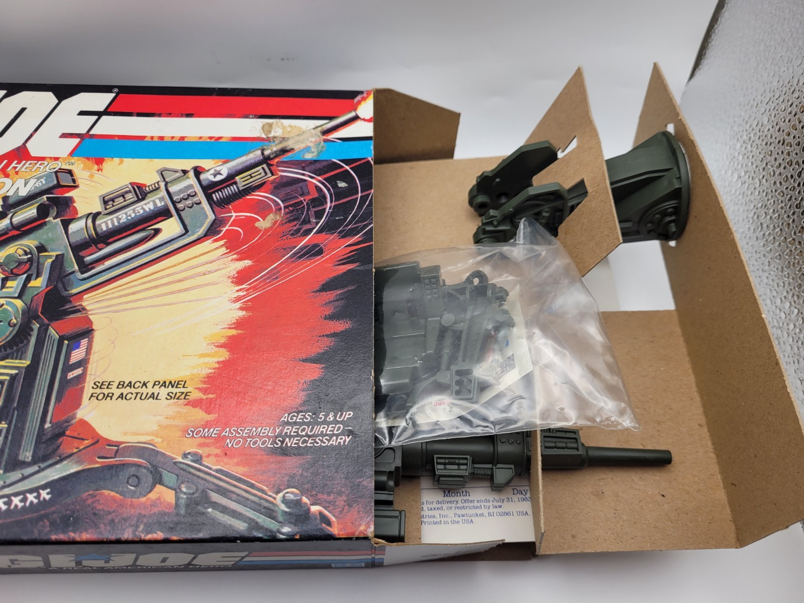 GI Joe 1982 Attack Cannon FLAK in Box – Contents Sealed – See Photos