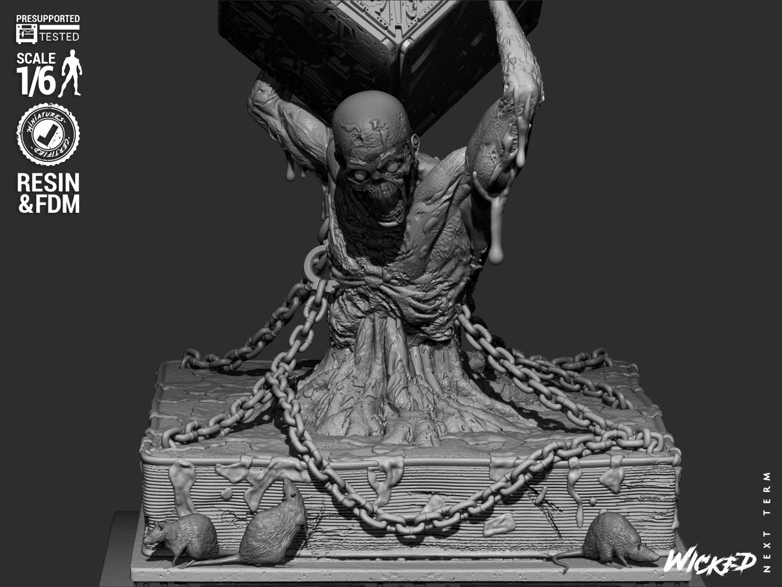 3D Printed Fan Art Hellraiser Diorama by Wicked3d