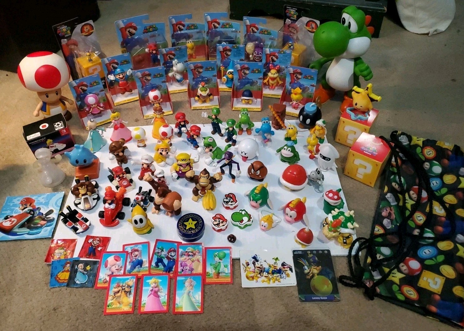 Nintendo Jakks HUGE Super Mario Bros Figures & Extras LOT