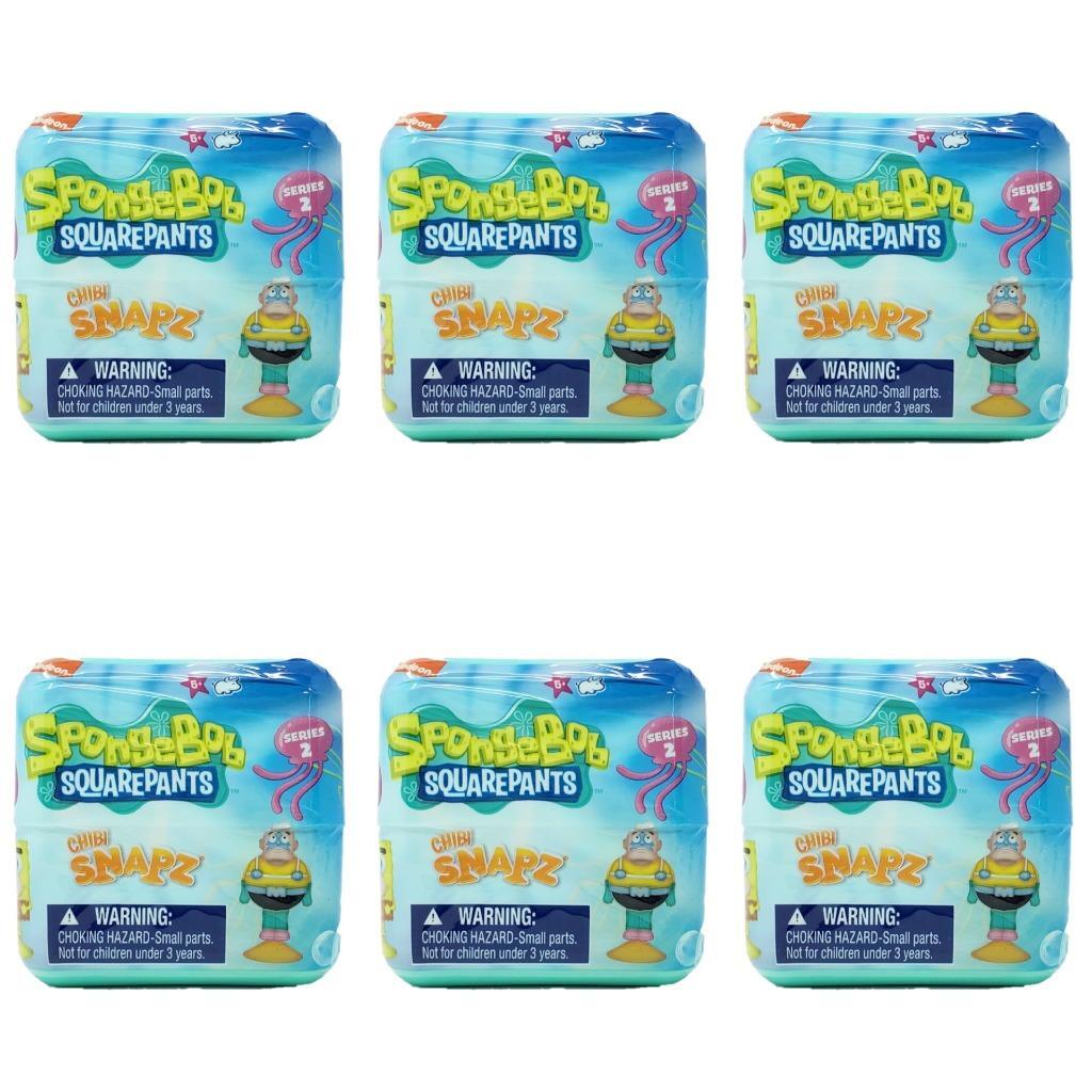 SpongeBob SquarePants Chibi Snapz Series 2 – Lot of 6 Sealed Blind Cubes
