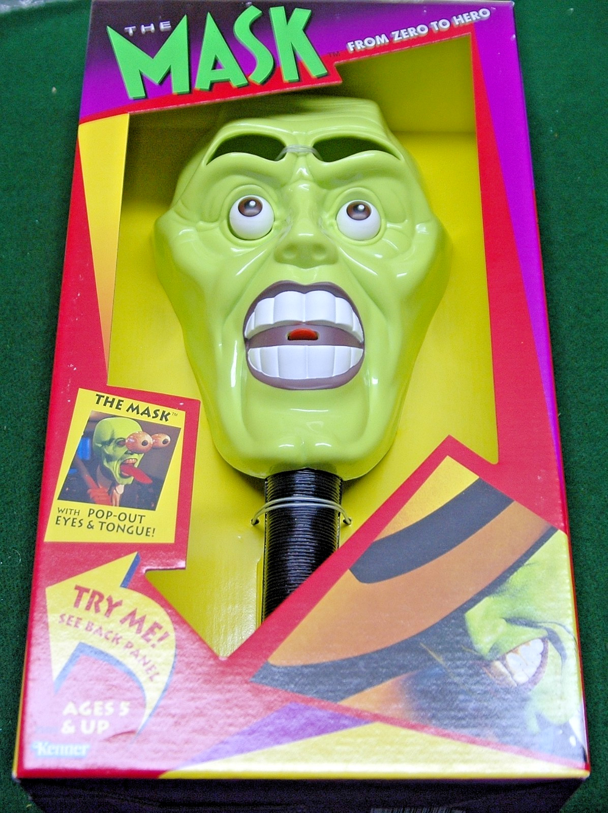 (4) Box LOT – Kenner 1995 &lsquo;THE MASK &lsquo;With Pop Out Eyes & Tongue – Jim Carrey