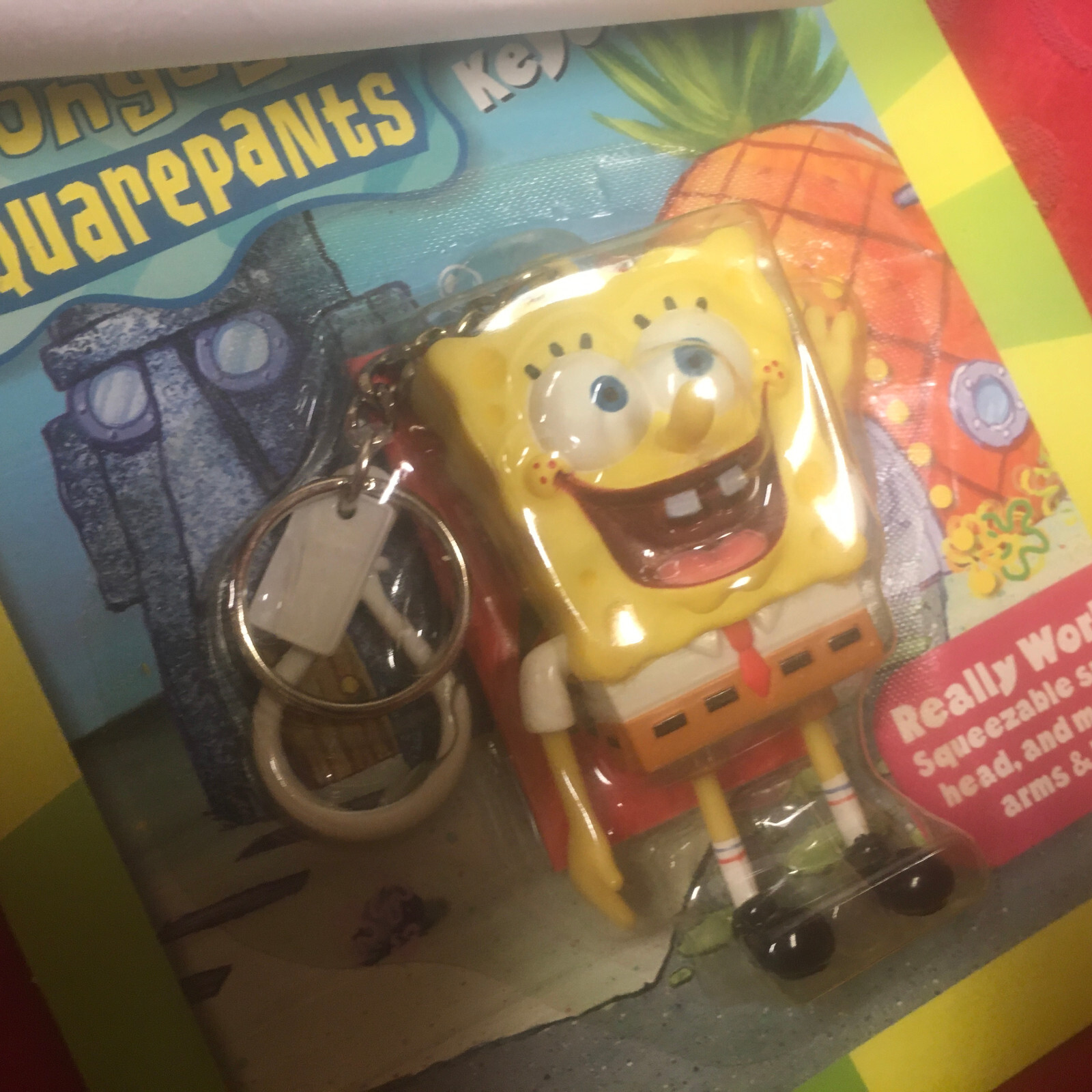 RARE Promo SpongeBob SquarePants KeyChain From Nickelodeon Viacom Party 2000