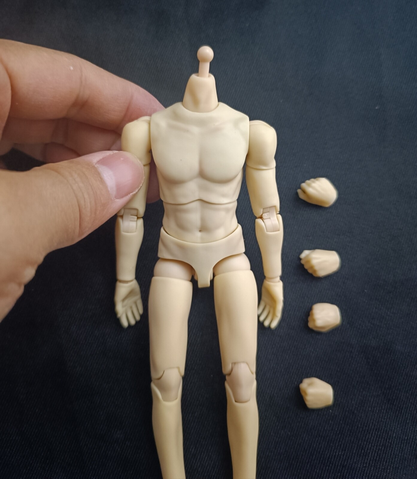 1/12 Male Muscular Action Figure Body15.3CM PALE 6inch Model for Head Sculpt