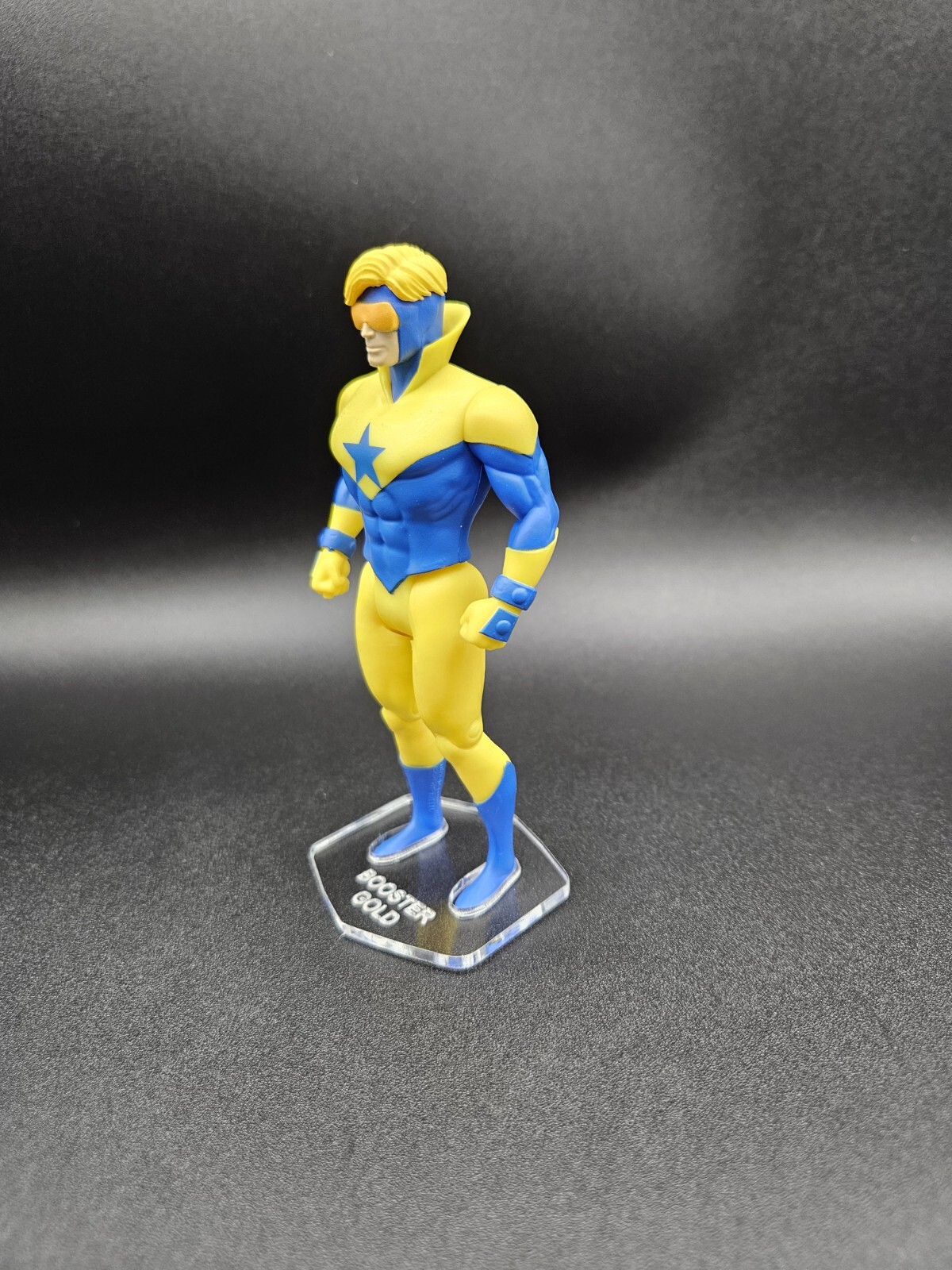 DC Super Powers Mcfarlane Booster Gold Acrylic Base * No Figure