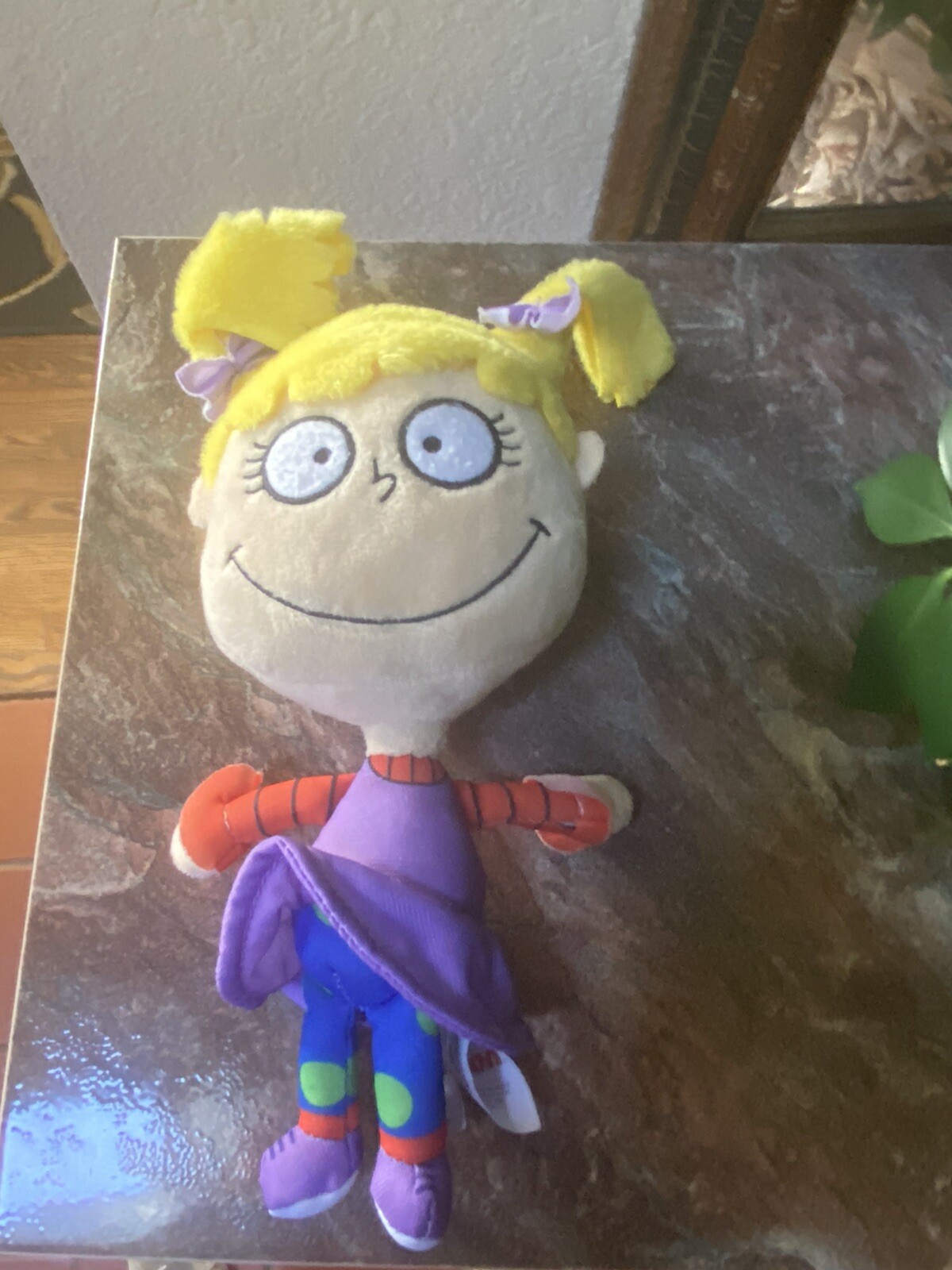 Rugrats Angelica Plush Doll 10&Prime; Toy by Nickelodeon 2022 Blonde Hair, All Ages