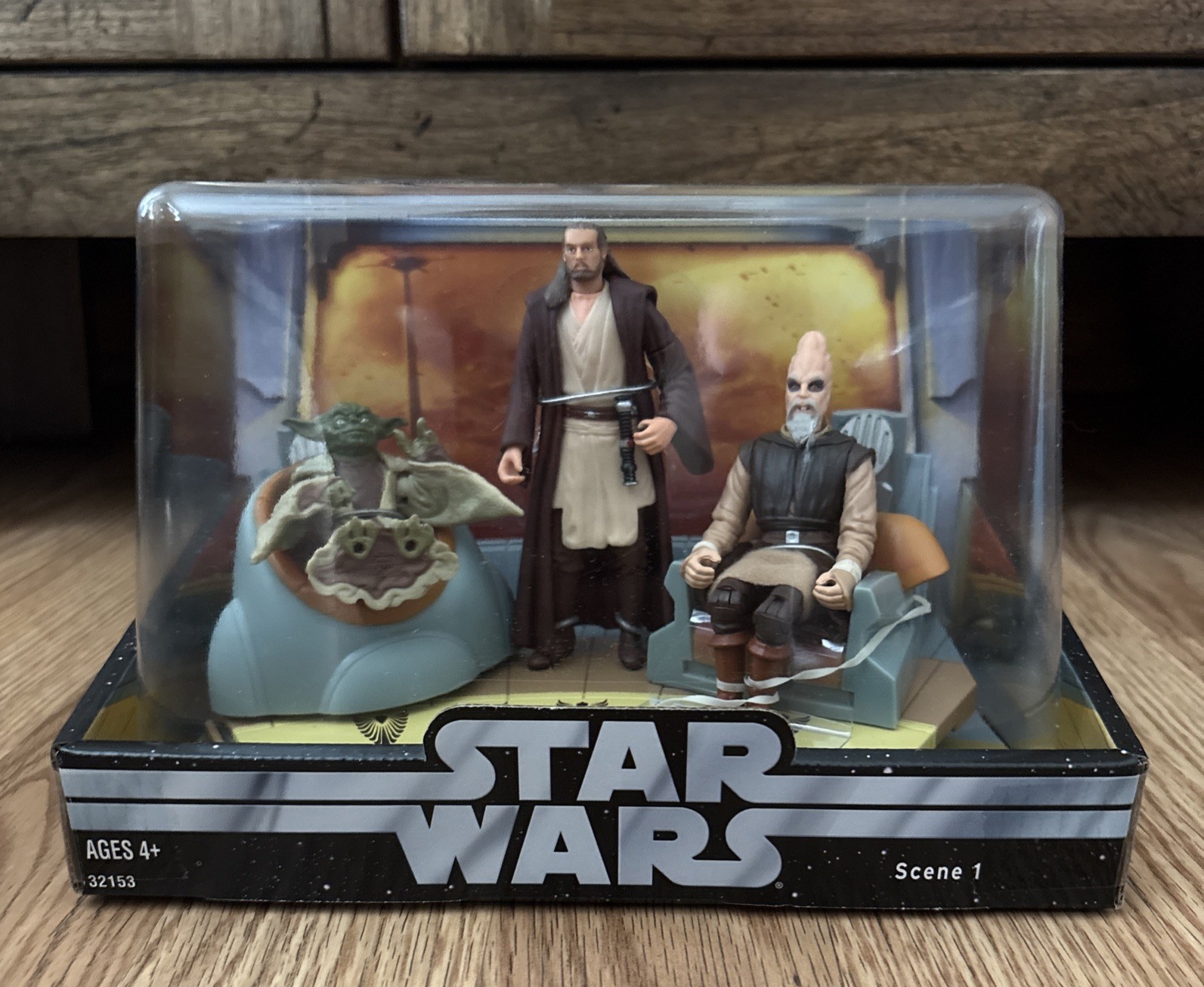 Star Wars Phantom Menace Jedi High Council Scene 1 Yoda Qui-Gon Jinn Mundi NEW