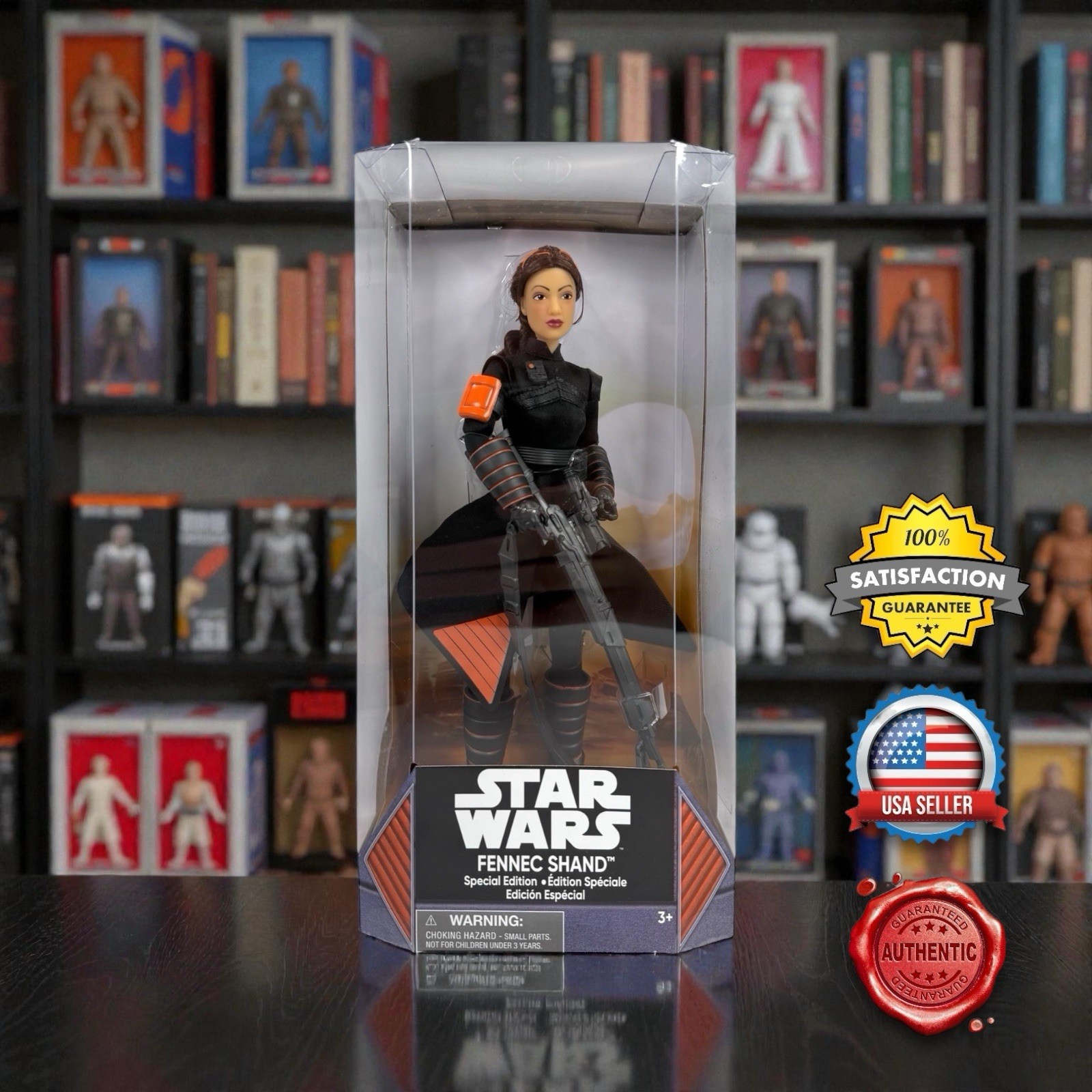 Disney Star Wars FENNEC SHAND Special Edition 11&Prime; Doll Action Figure AUTHENTIC