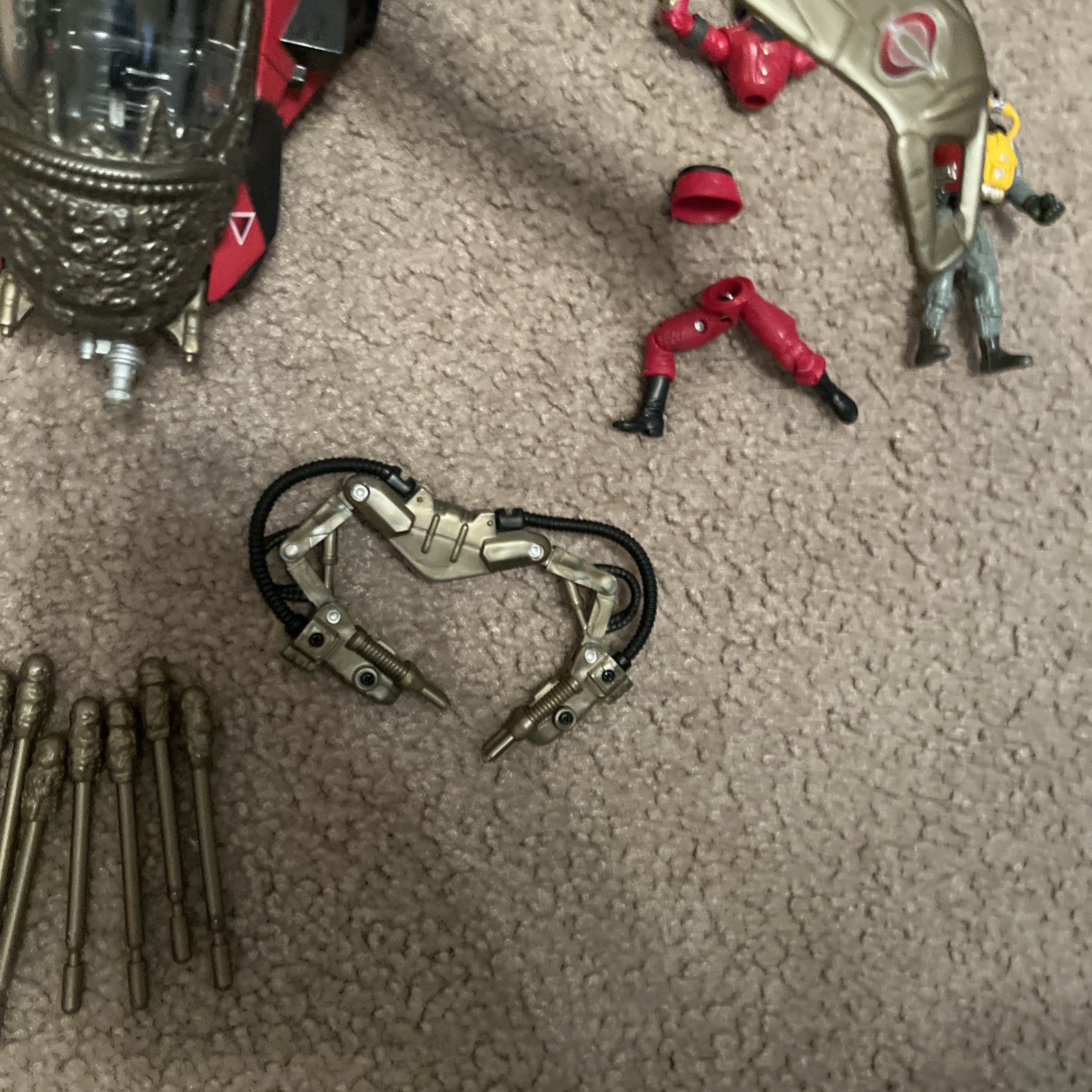 2003 GI JOE Crimson Command Copter w Tomax & Xamot COBRA Spy Troops.