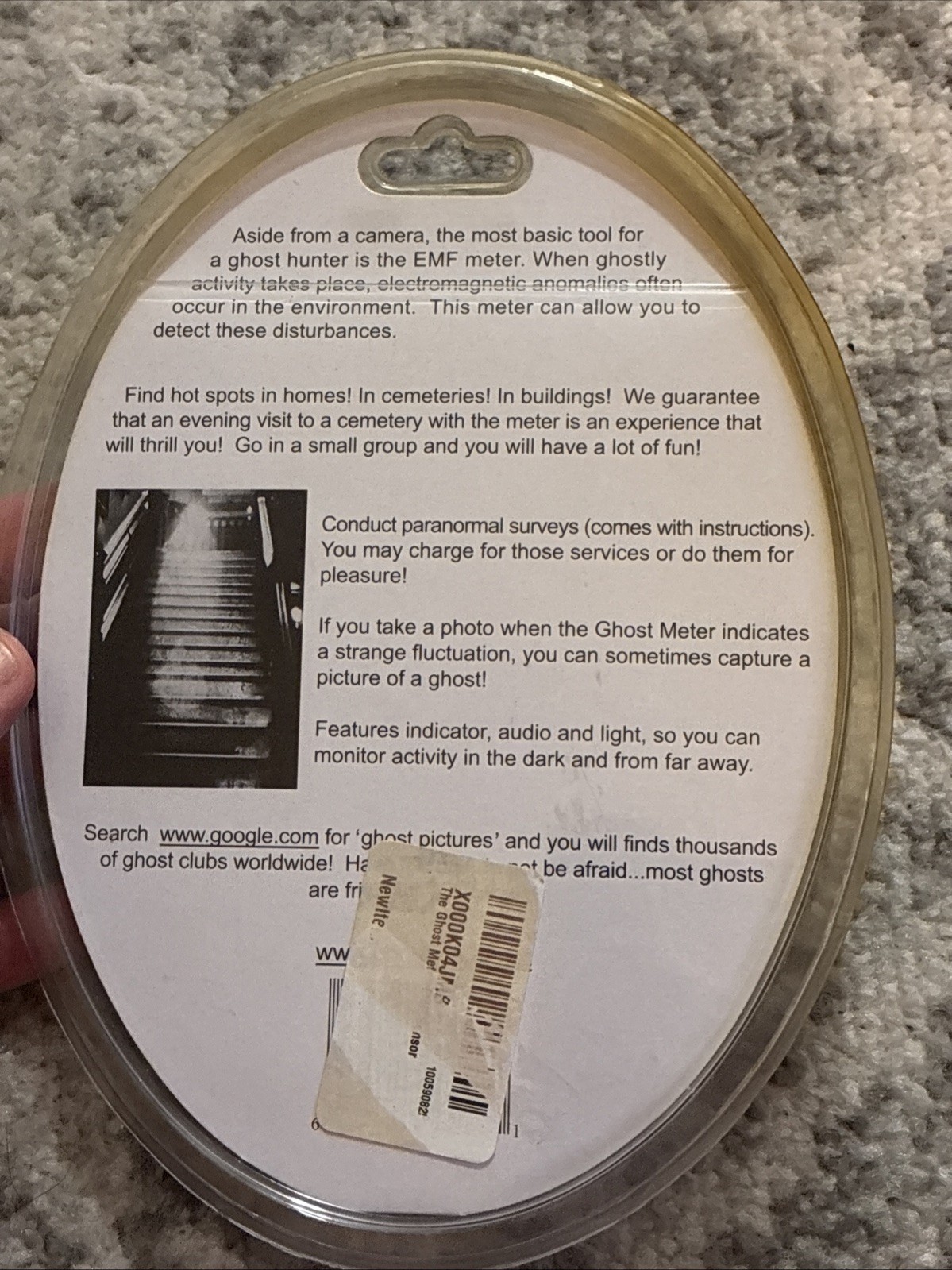 The Ghost Meter – EMF Sensor Transparent NEW SEALED Paranormal Ghosts