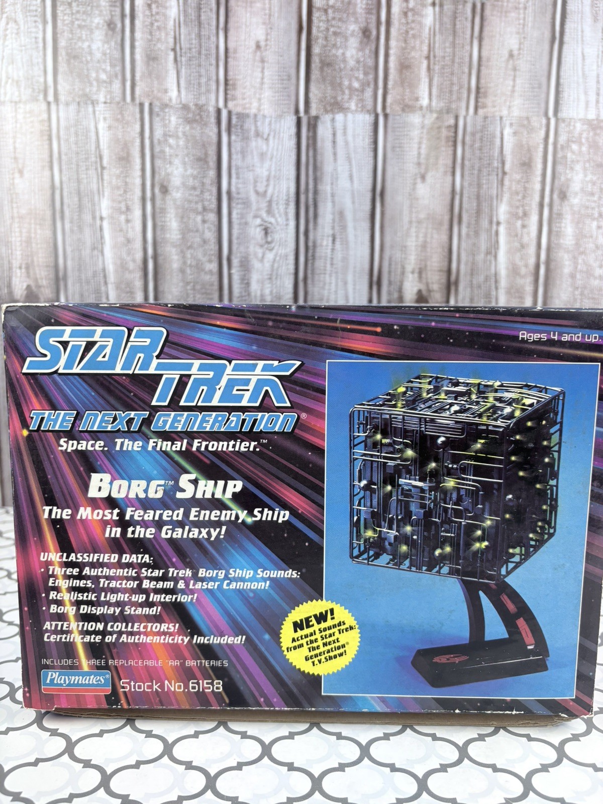 Star Trek The Next Generation BORG SHIP Cube ‘94 Playmates Vintage NEW OPEN BOX
