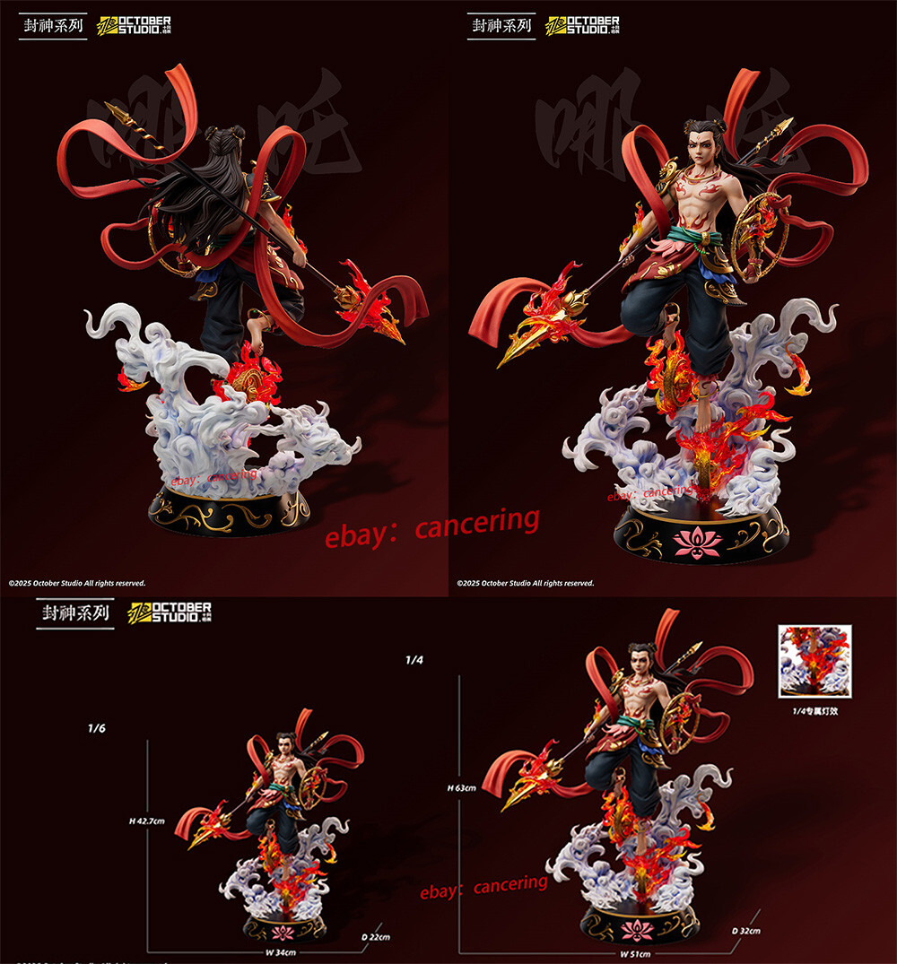 October Studio 1/4-&lsquo;Nezha&rsquo; Dual Scale Limited Edition Statue 2025 New