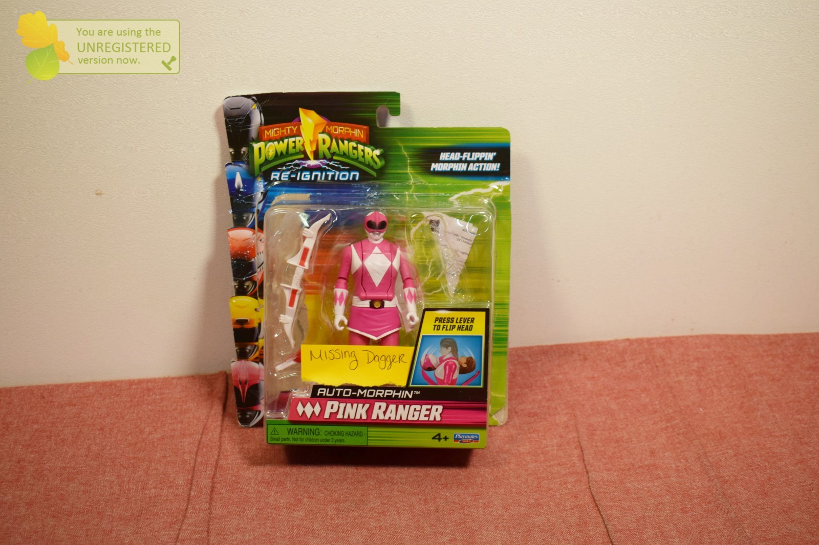 Mighty Morphin Power Rangers Re-Ignition Auto-Morphin 6&Prime; Pink Ranger- Incomplete