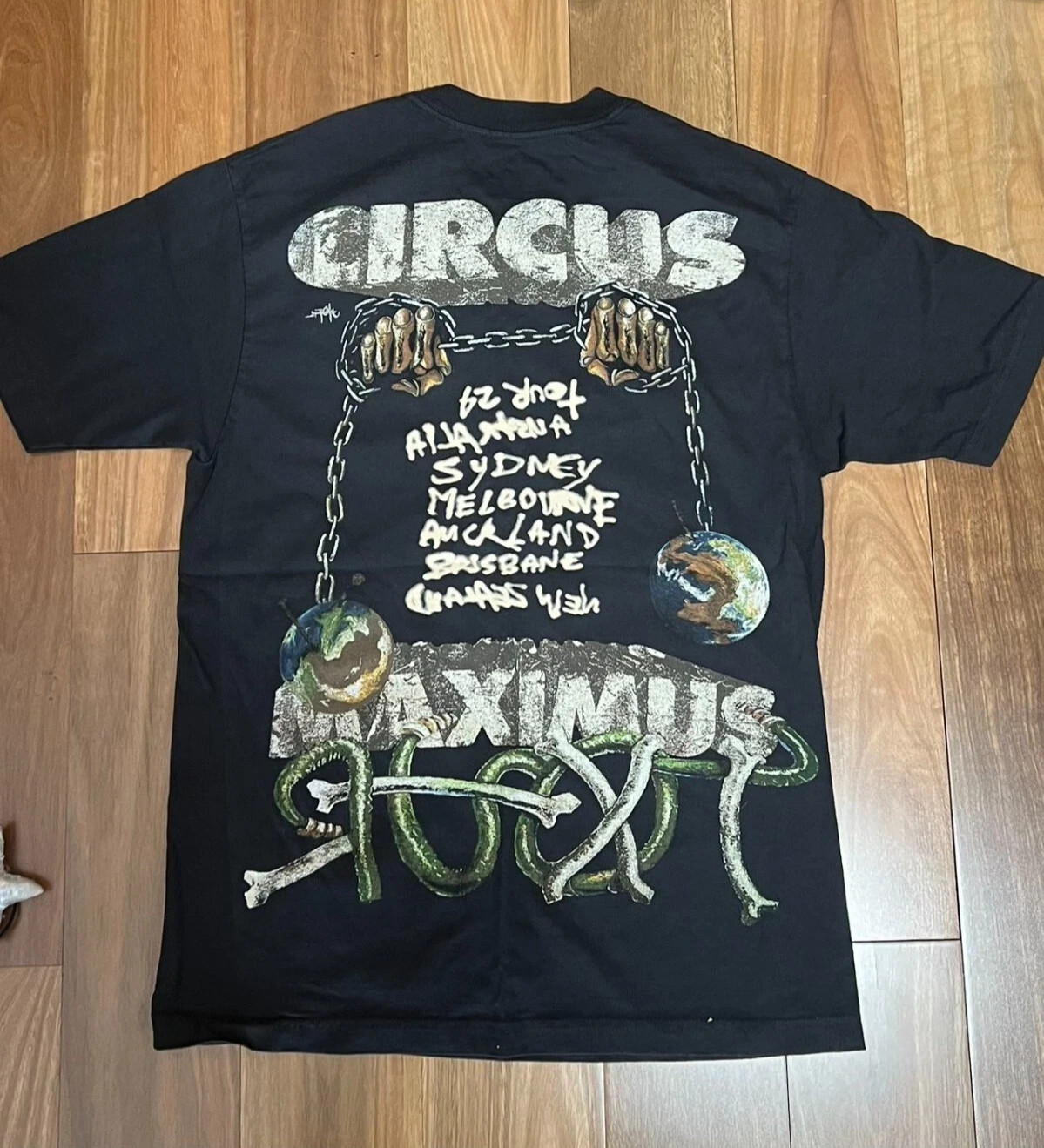 Travis Scott Australia Exclusive Utopia Circus Maximus Tour Merch Tee 2024 M-XXL