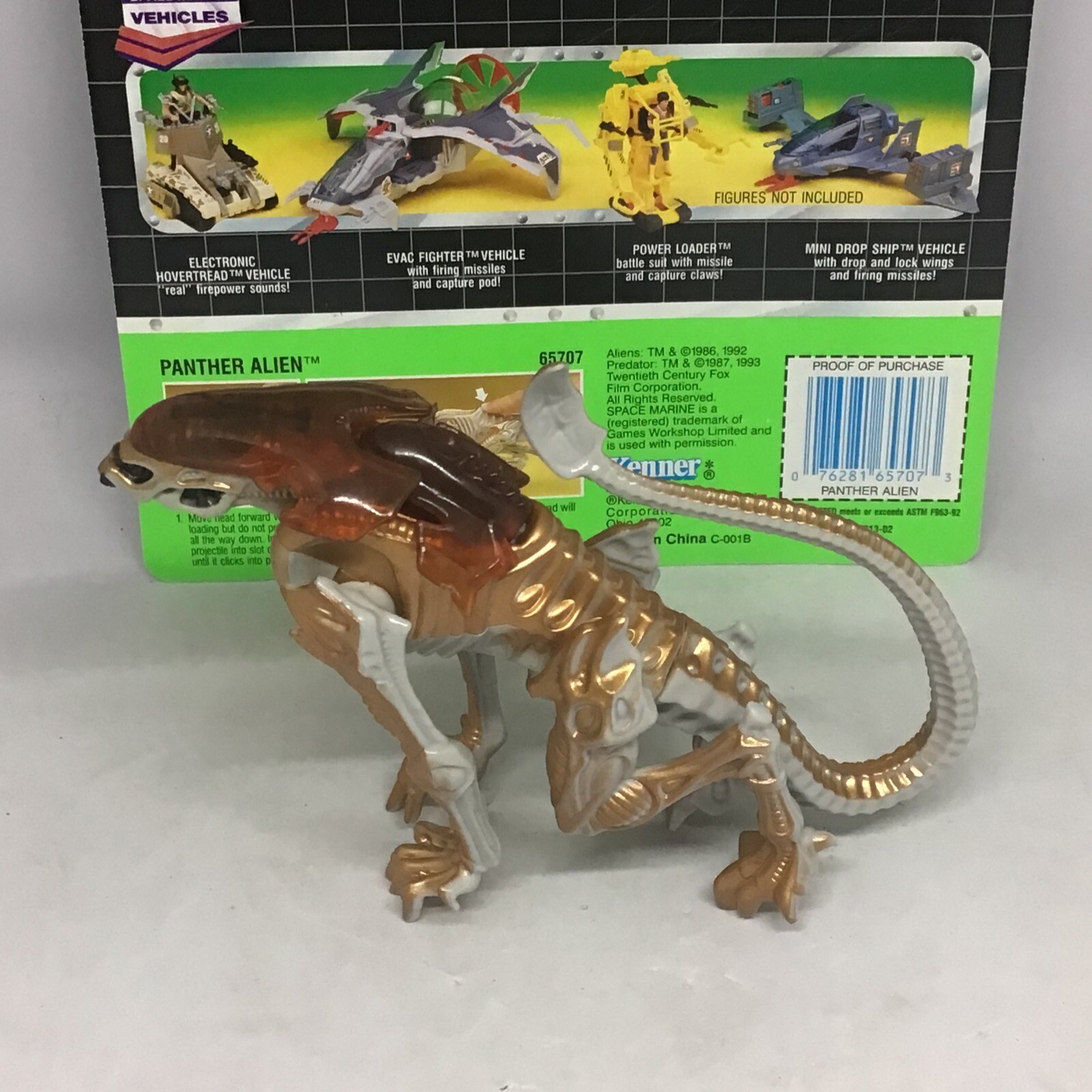 Kenner Panther Alien flying attack Parasite movie MOC predator 1993 missile