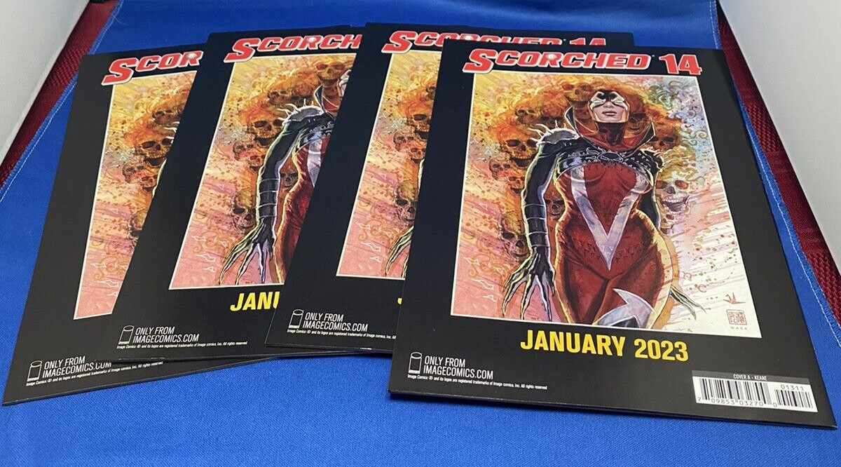 MCFARLANE Spawn Page Punchers Scorched Comic Book Lot of 4 and 3 Bookmarks