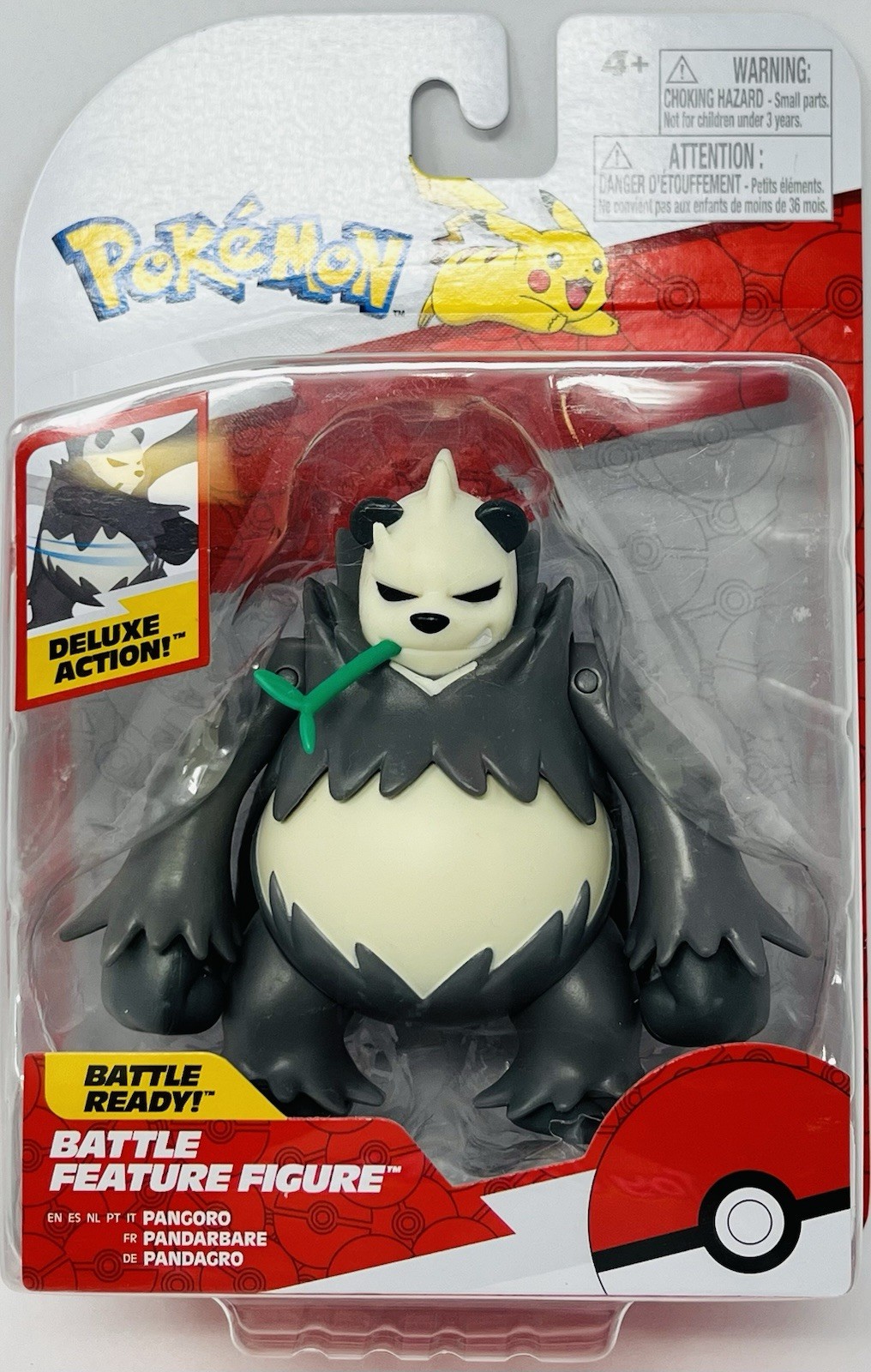 Pokemon Battle Feature Figure Pangoro Deluxe Action Jazwares 4” 4+ Years
