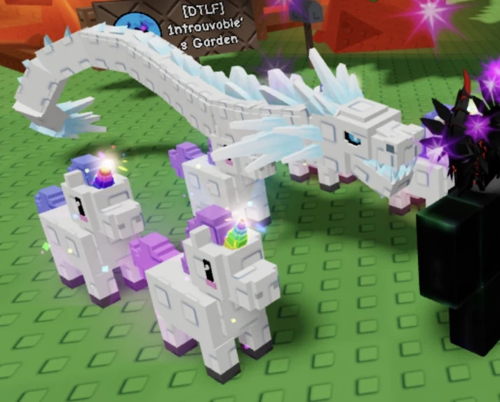 Grow A Garden 1 Ice Serpant and 2 unicorn Fast delivery