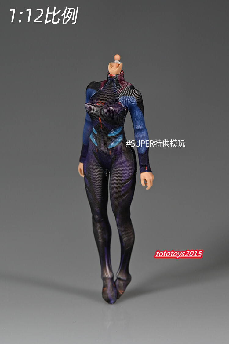 1:12 Black Slim Bodysuit Tights Jumpsuit Clothes For 6&Prime; Female Figure Body Toy