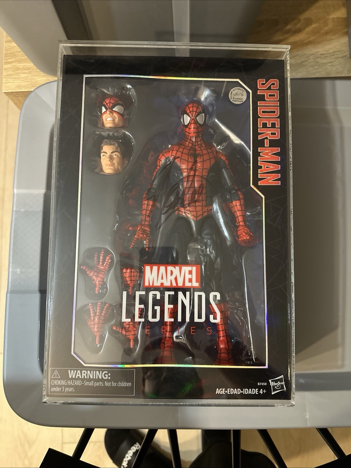 Stan Lee Autographed Marvel Legends Series 12-inch Spider-Man 2015 Hasbro New