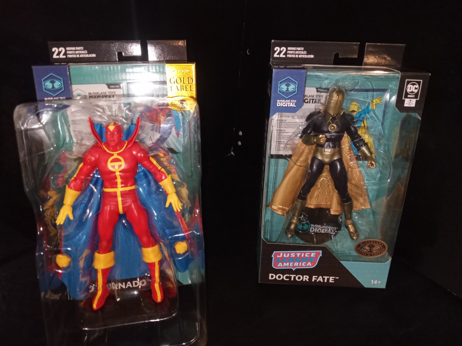 DC MCFARLANE PLATINUM SILVER AGE DOCTOR FATE BRONZE AGE RED TORNADO SET LOT