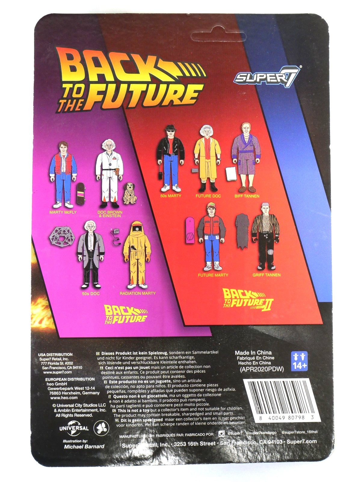 Back to the Future Action Figure Griff Tannen 3.75&Prime; ReAction Figure Super7 2024