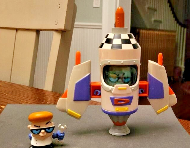Dexters Laboratory Cartoon Network Get out of my Laboratory! Rare Rocket Figure