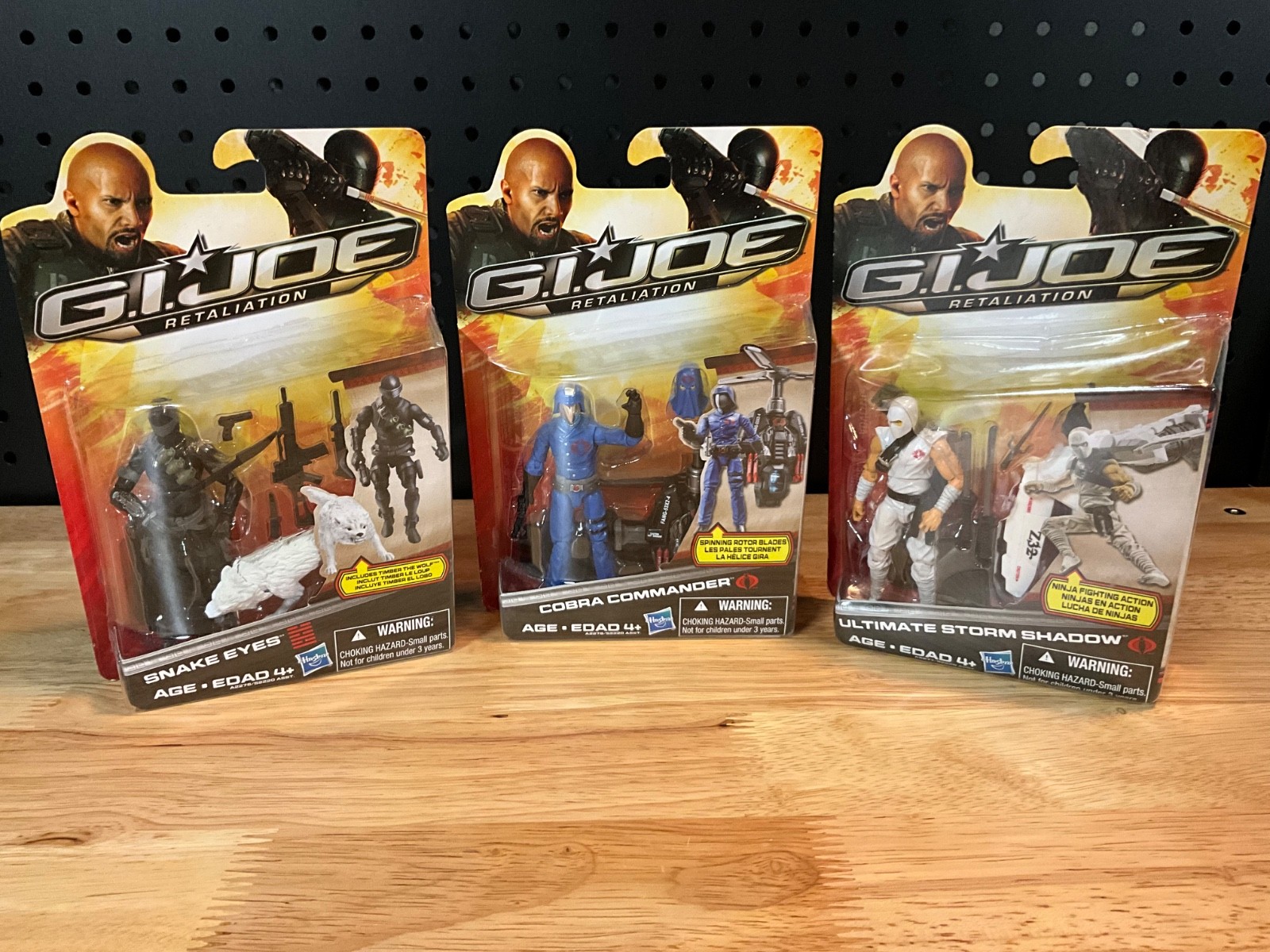 GI Joe Retaliation Ultimate Storm Shadow, Cobra Commander, Snake Eyes Figure Lot